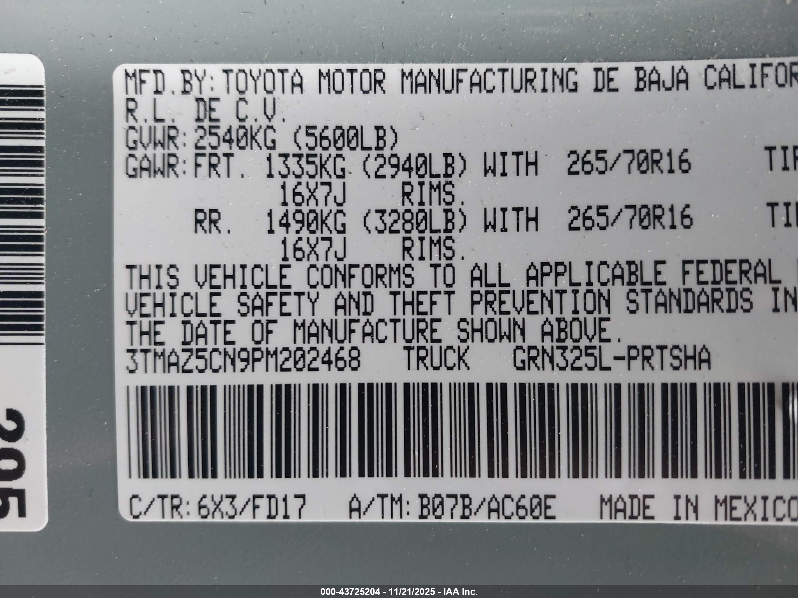 TOYOTA TACOMA image 9