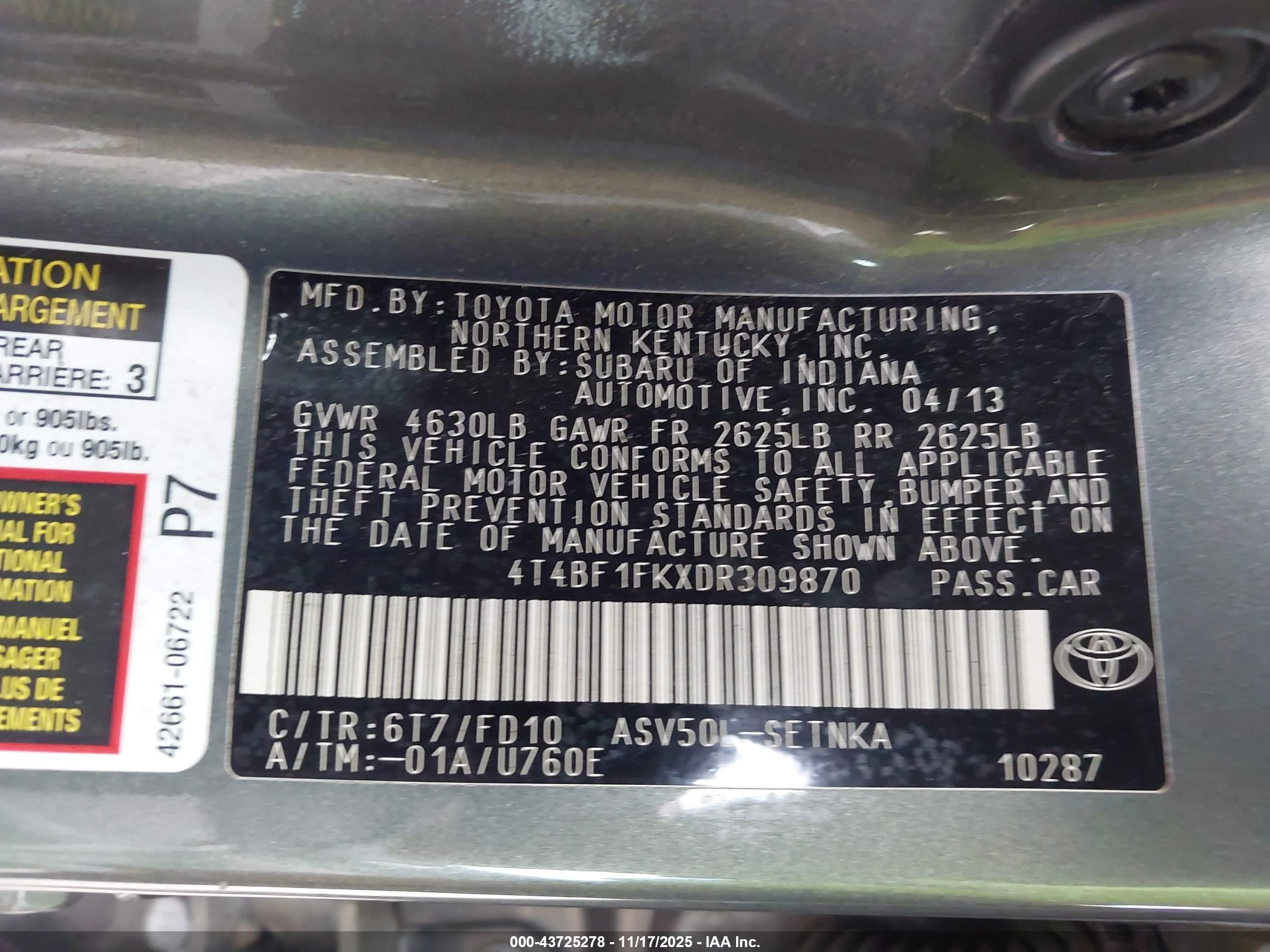 TOYOTA CAMRY image 9