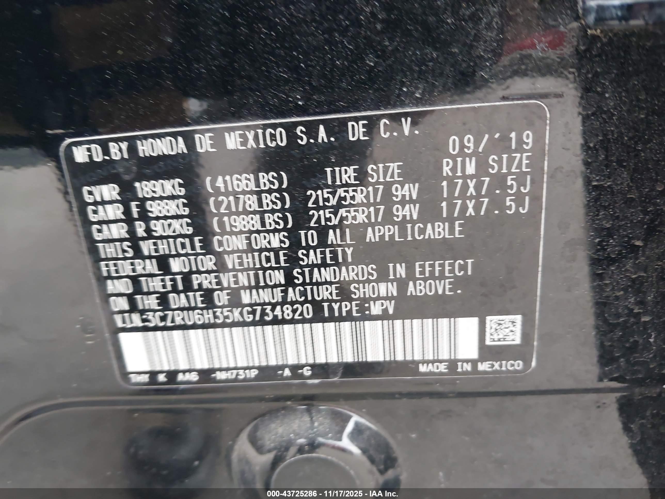 HONDA HR-V image 9