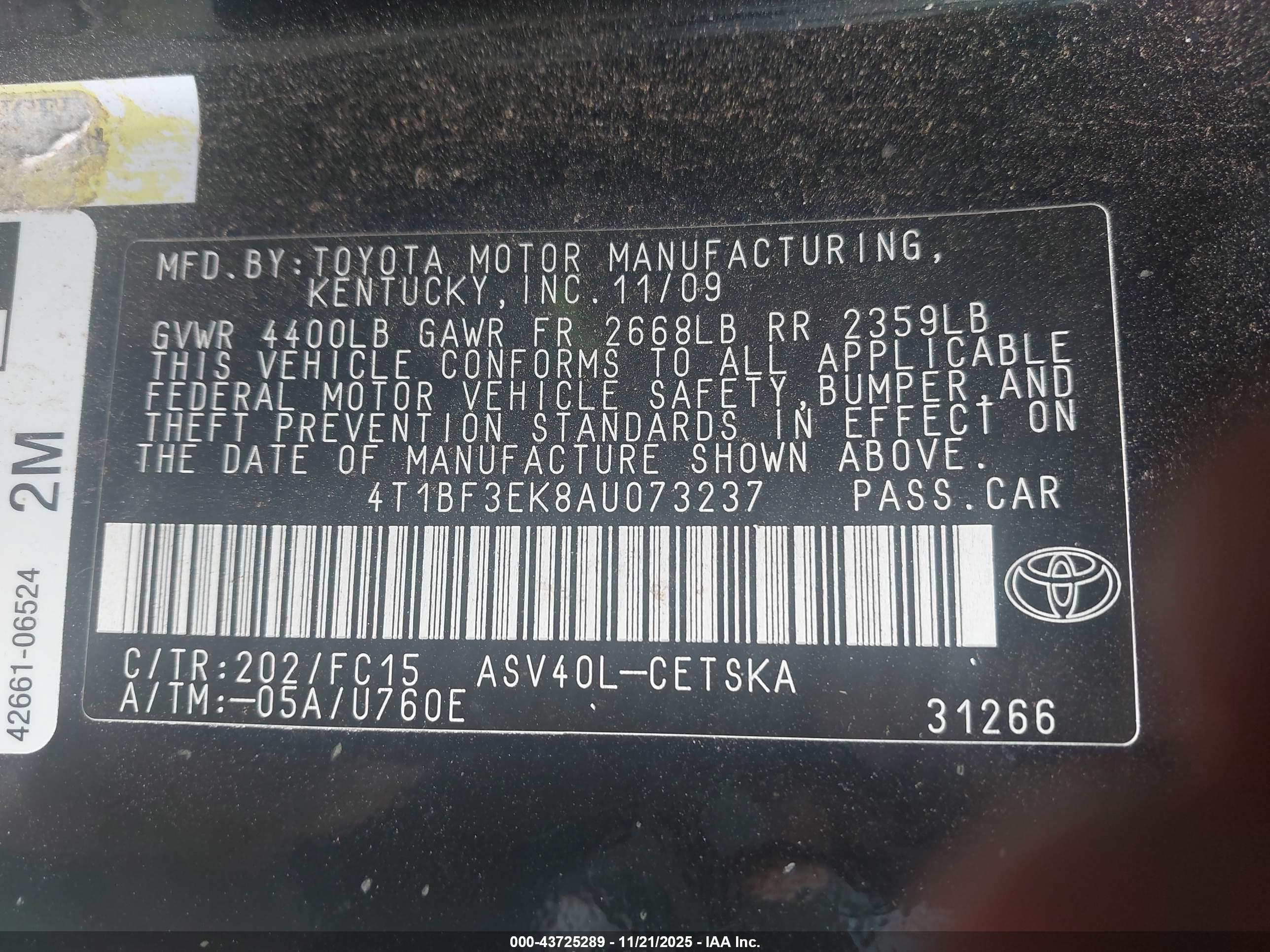 TOYOTA CAMRY image 9