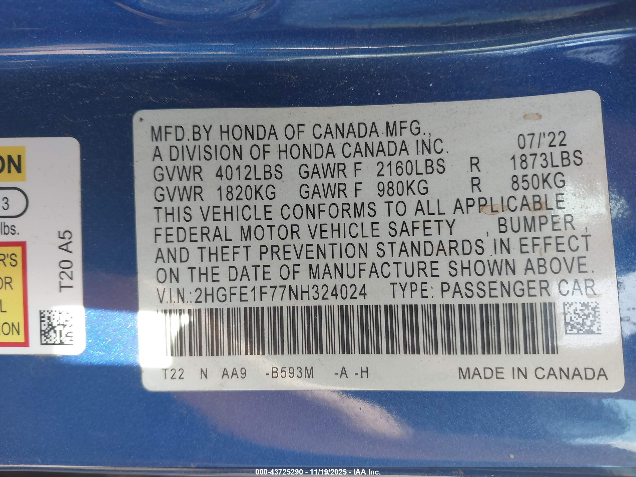 HONDA CIVIC image 9