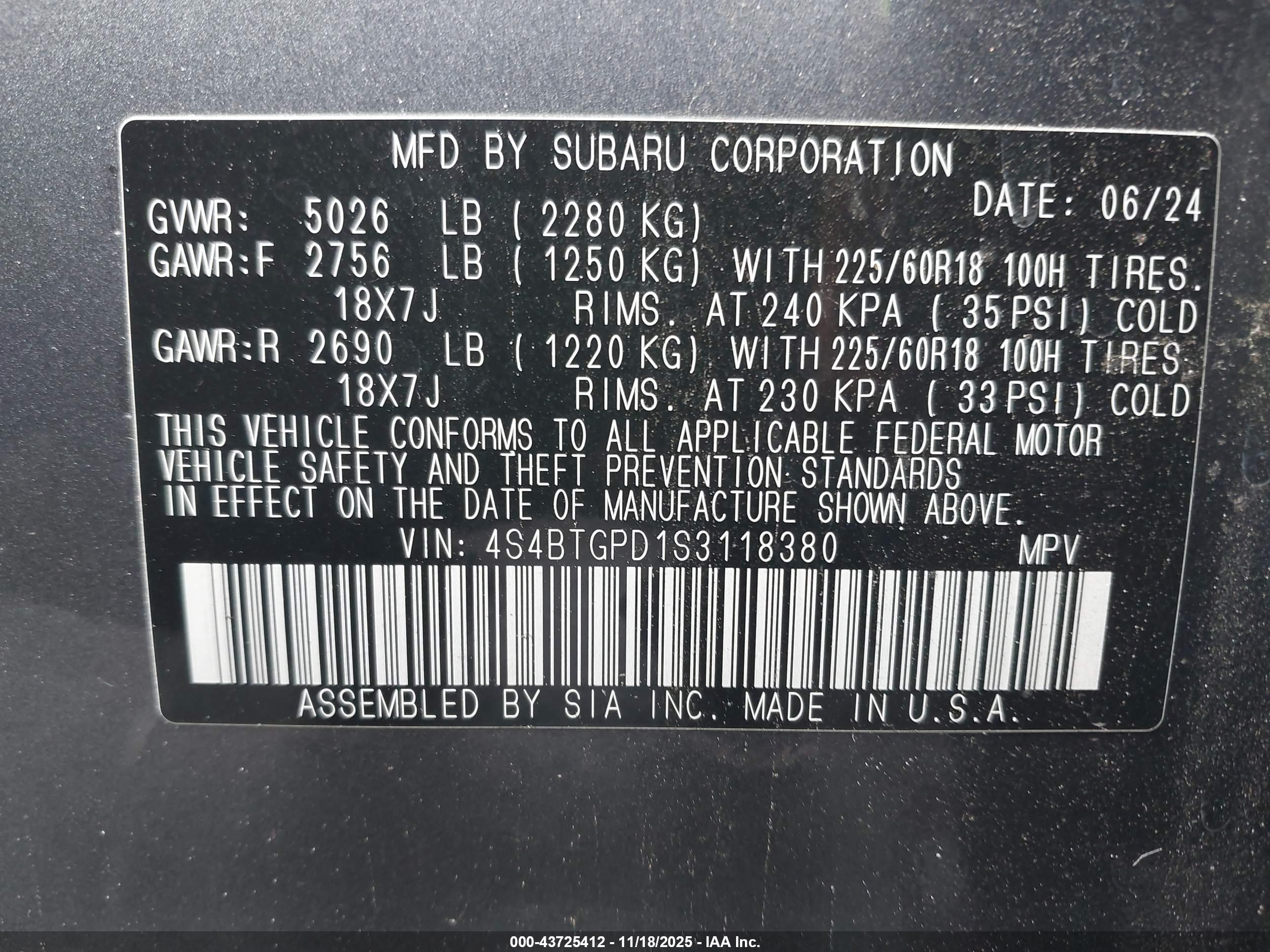 SUBARU OUTBACK image 9