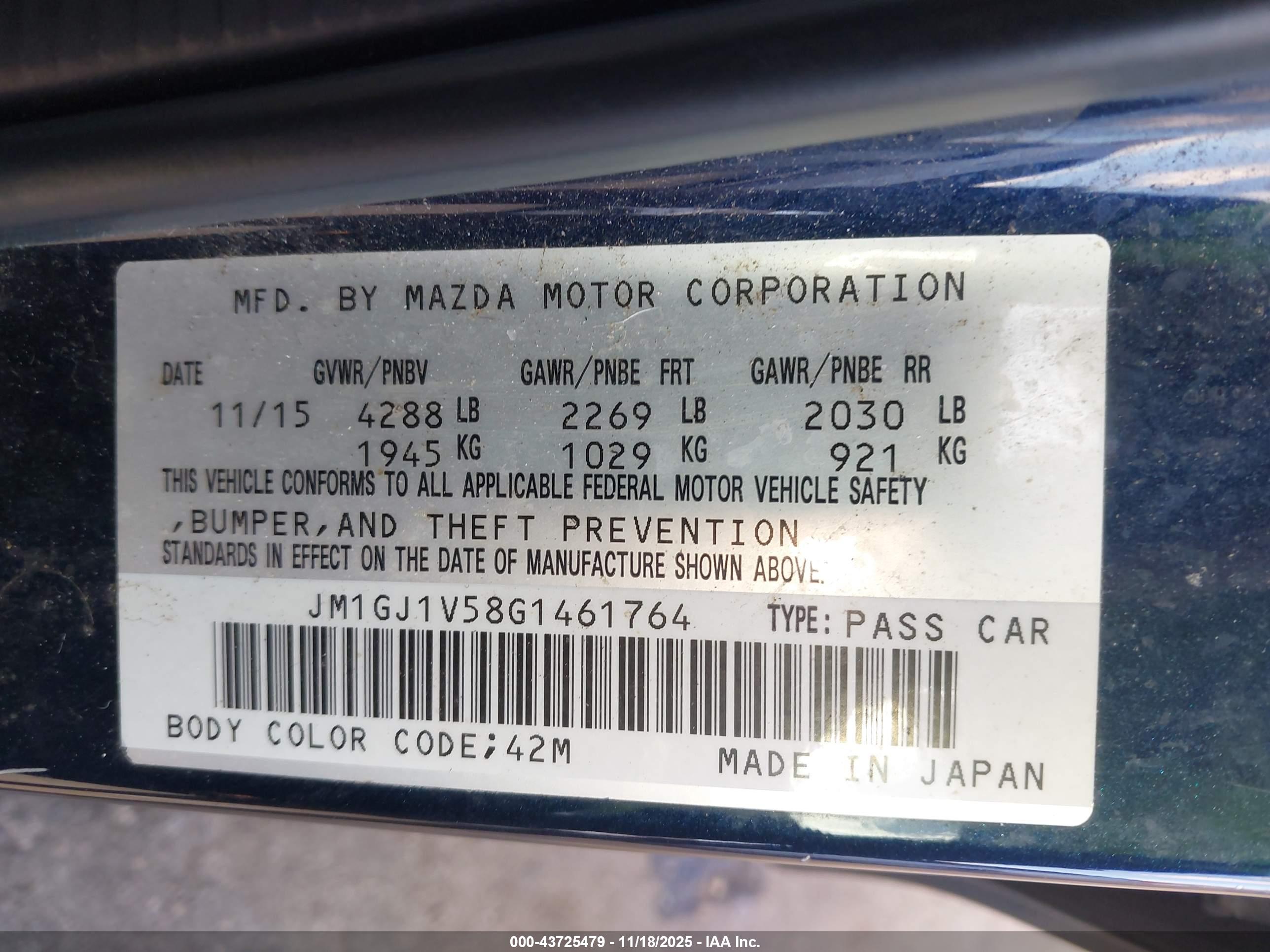 MAZDA MAZDA6 image 9