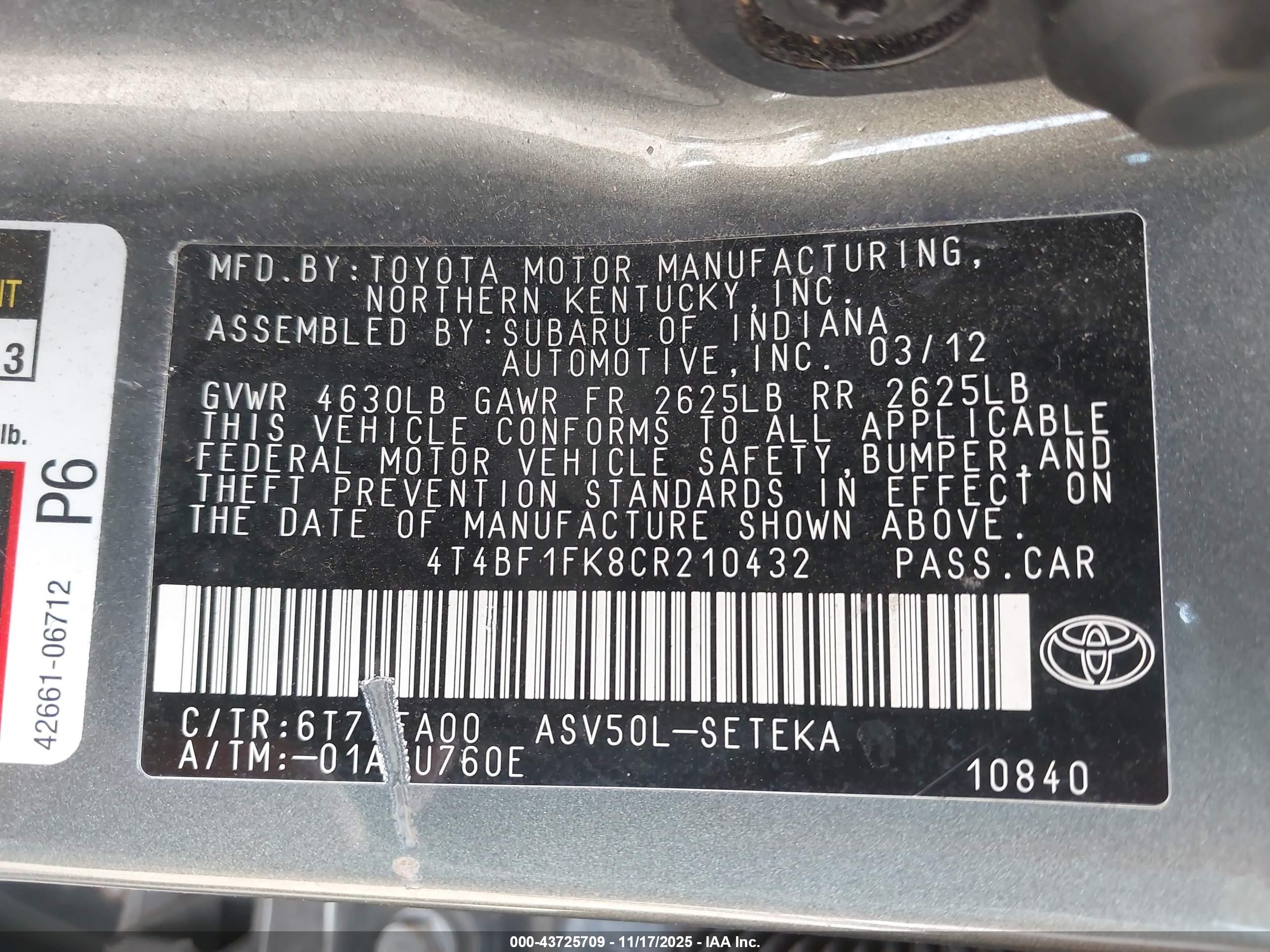 TOYOTA CAMRY image 9