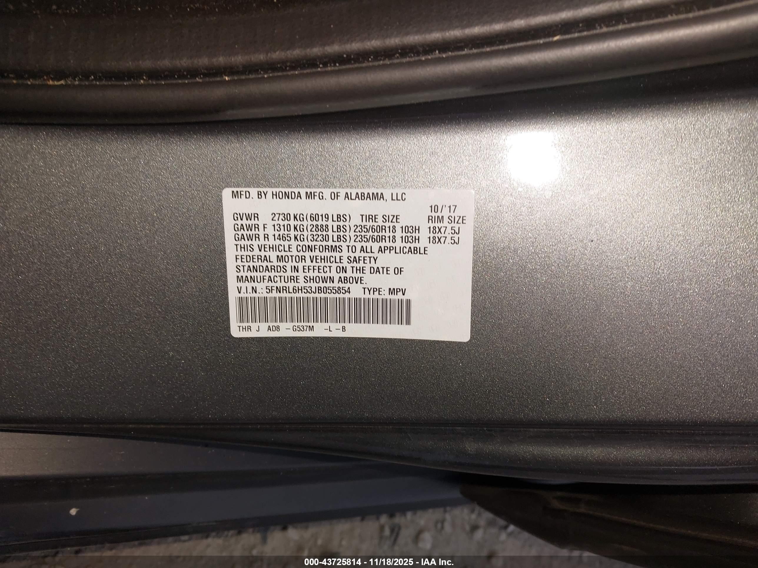 HONDA ODYSSEY image 9