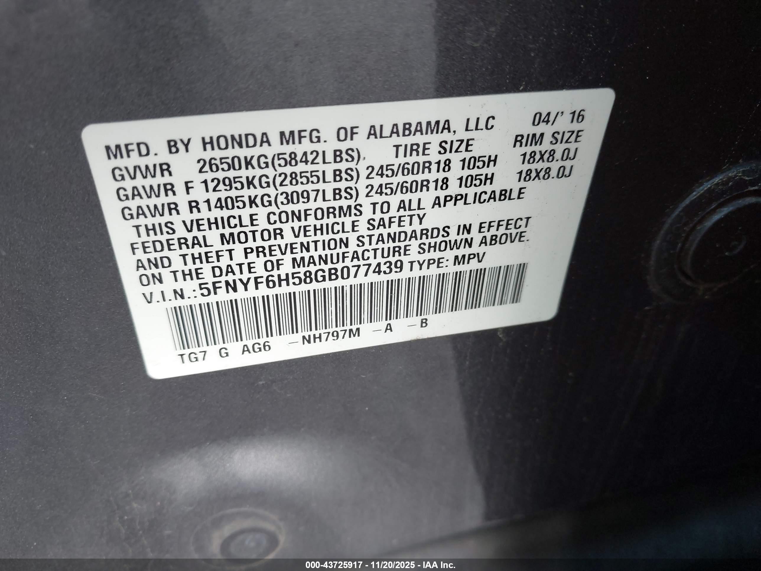 HONDA PILOT image 9