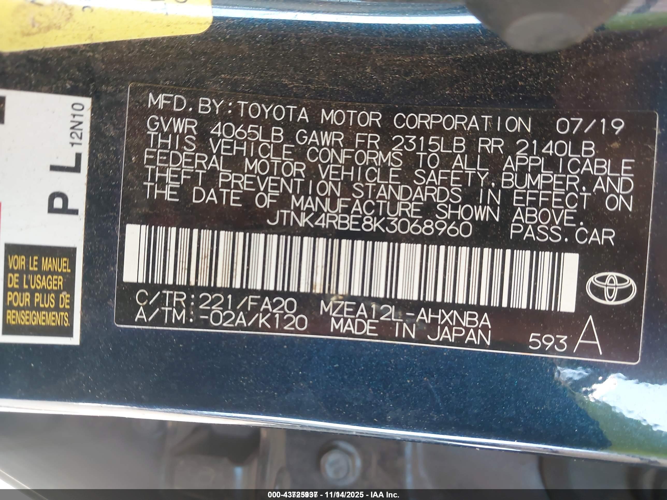 TOYOTA COROLLA image 9
