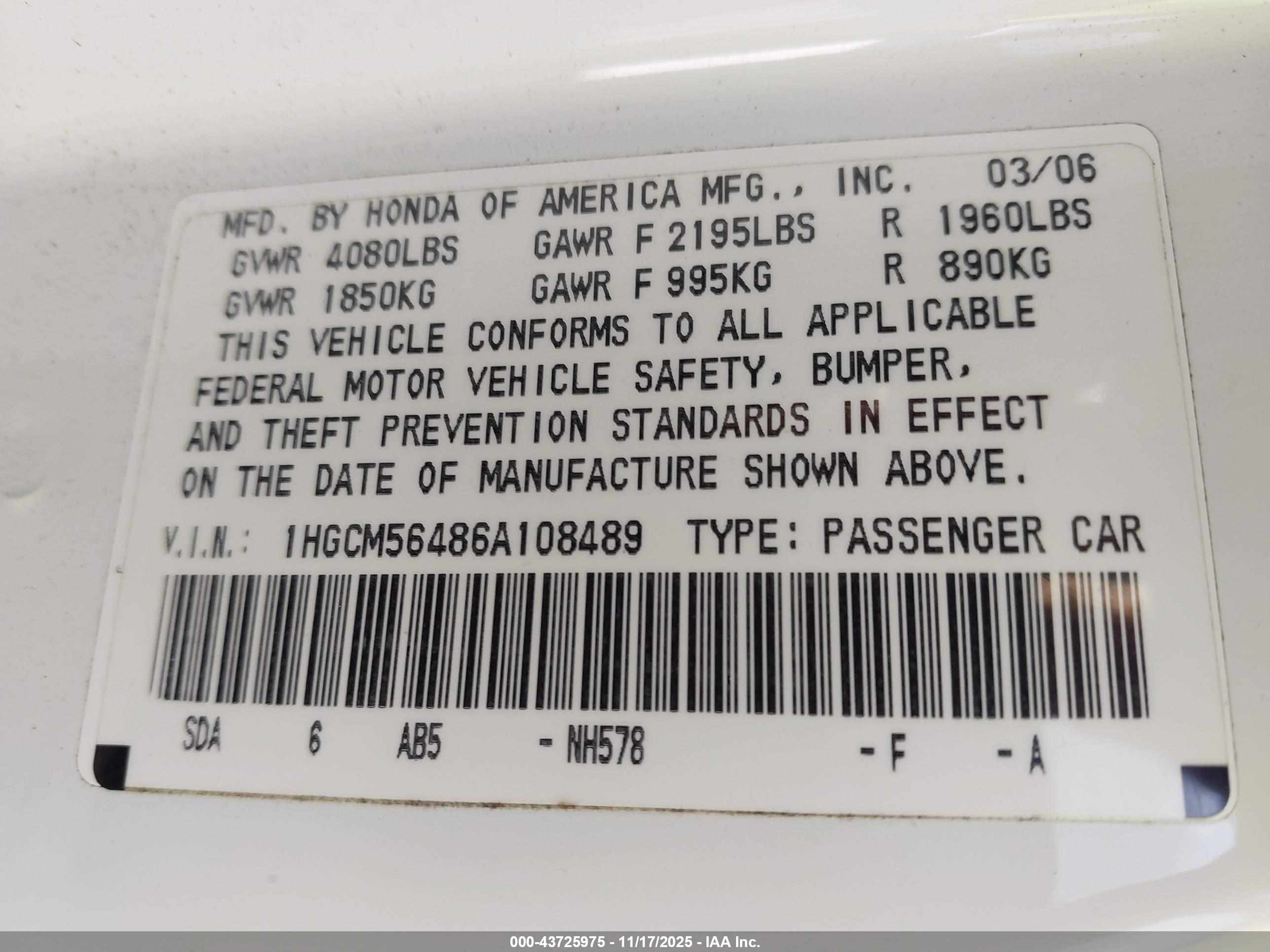 HONDA ACCORD image 9