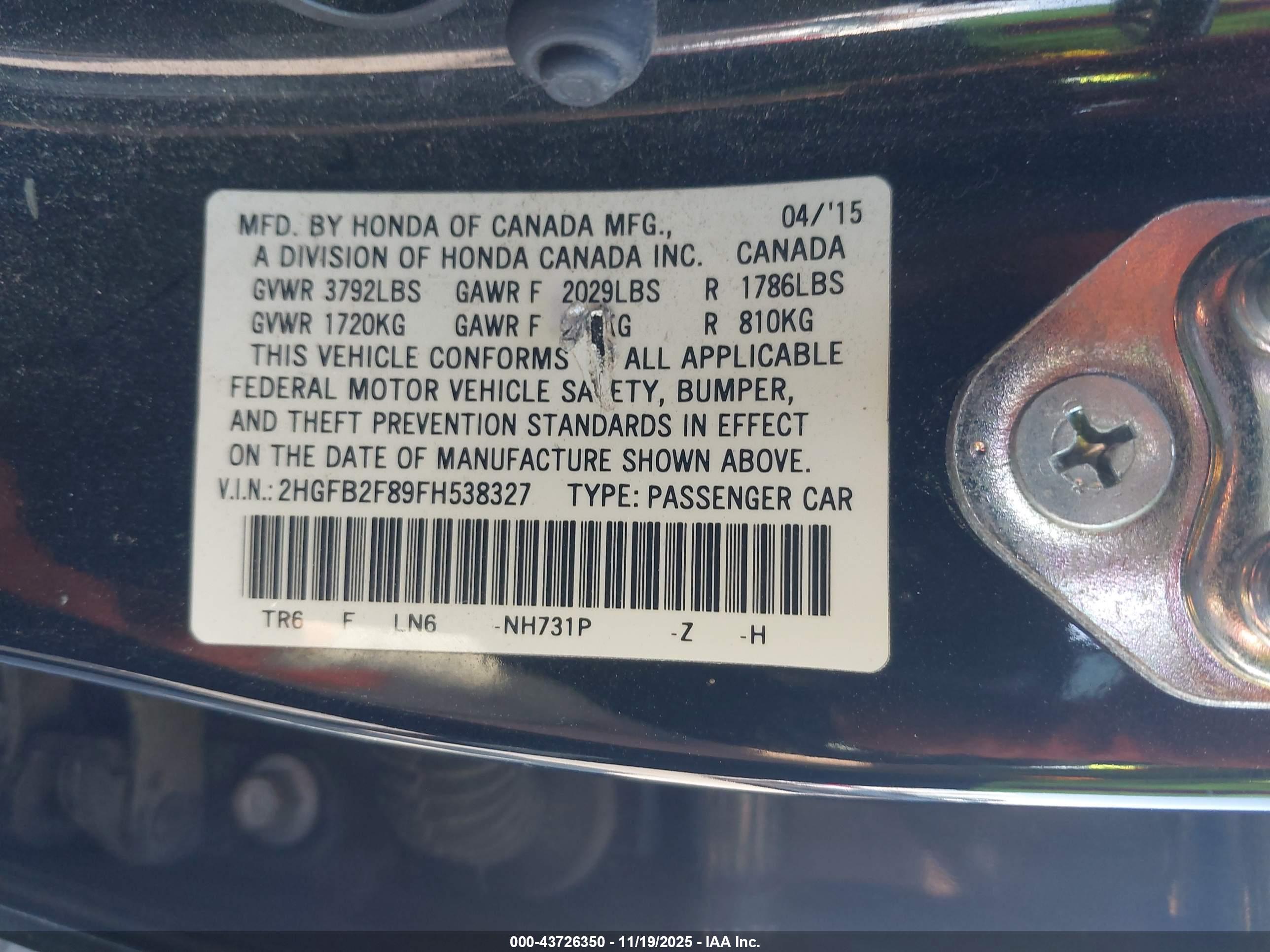 HONDA CIVIC image 9