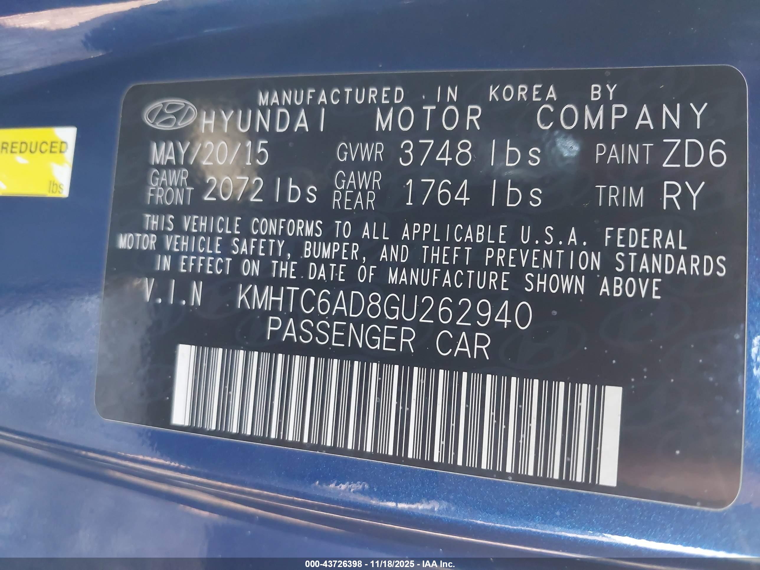 HYUNDAI VELOSTER image 9