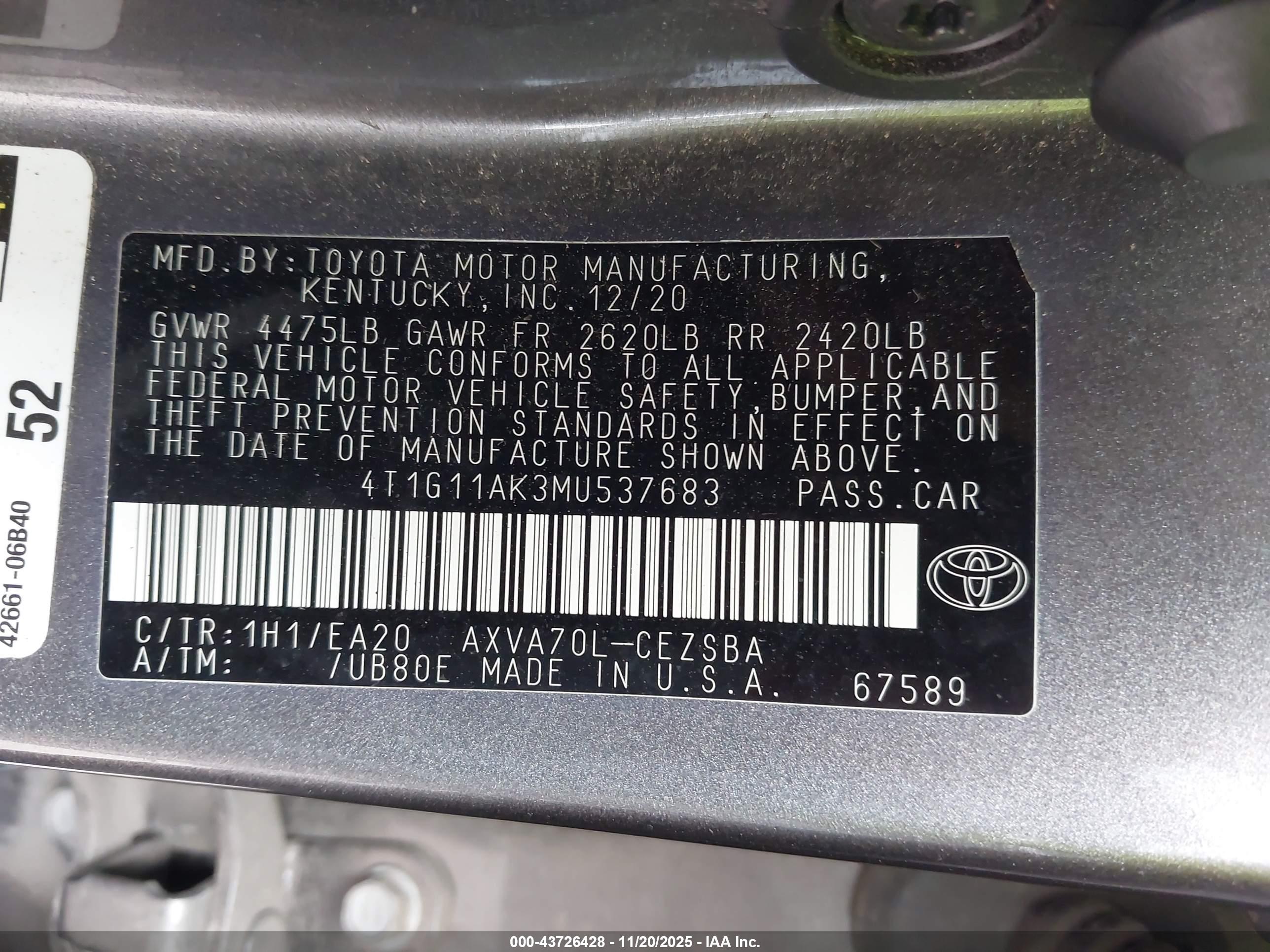 TOYOTA CAMRY image 9
