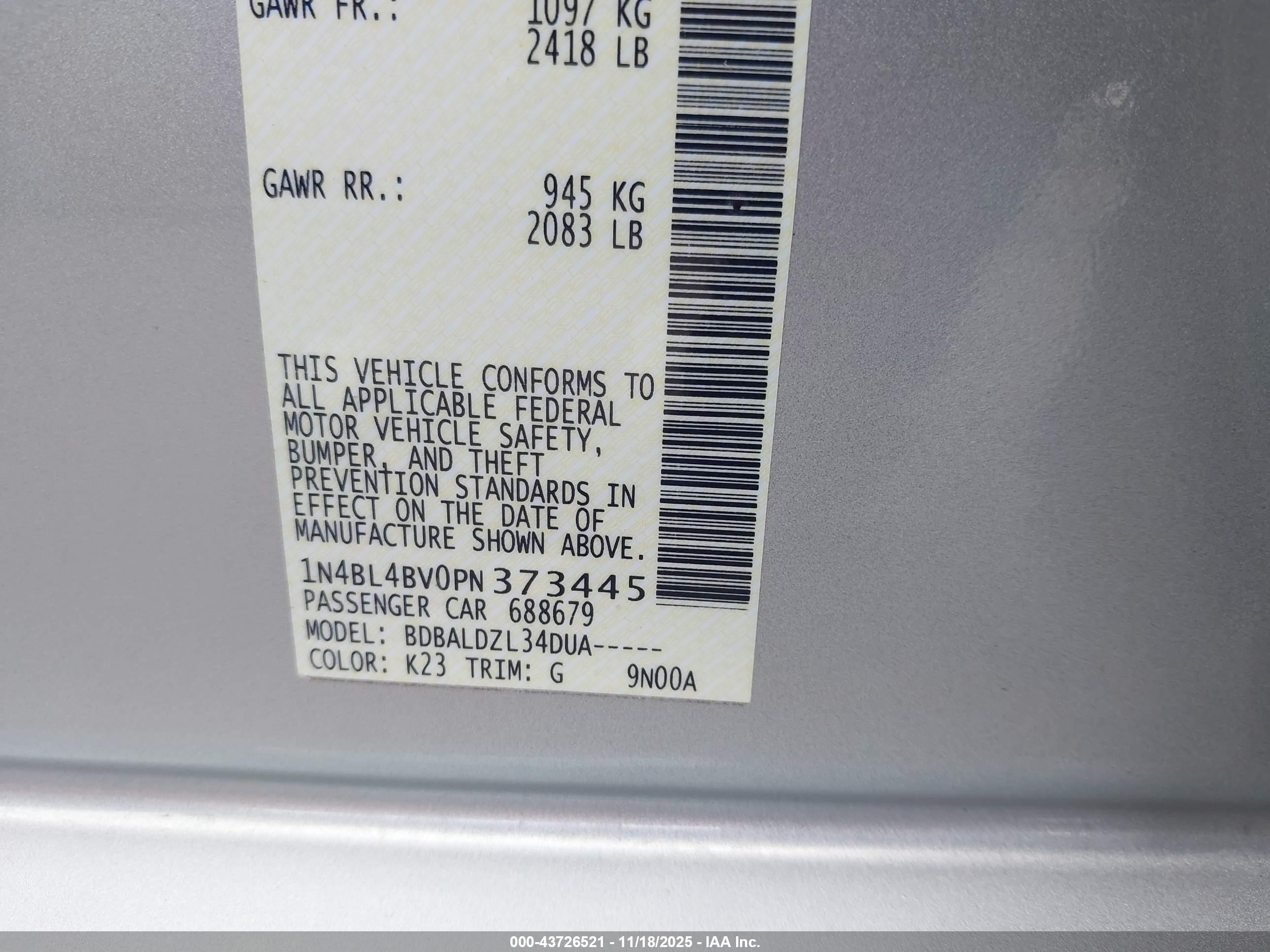 NISSAN ALTIMA image 9