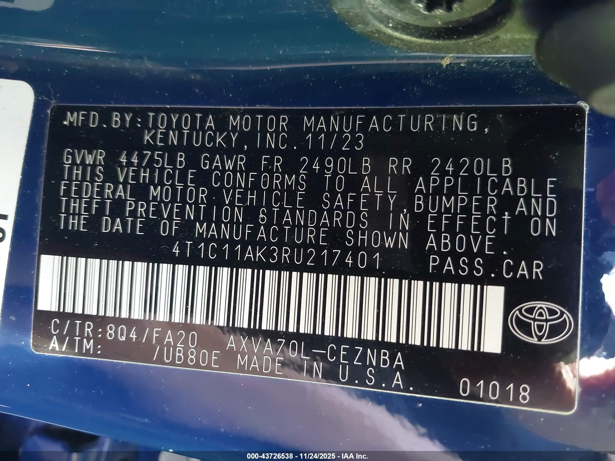 TOYOTA CAMRY image 9