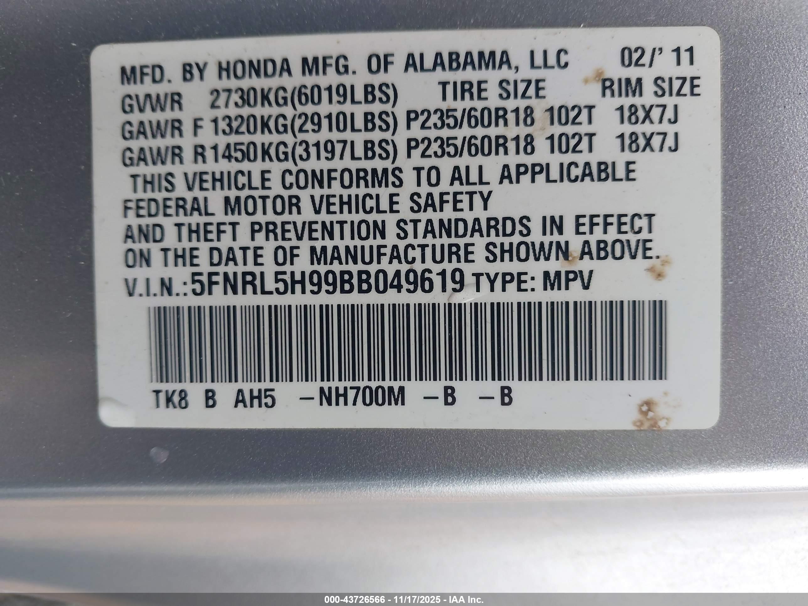 HONDA ODYSSEY image 9