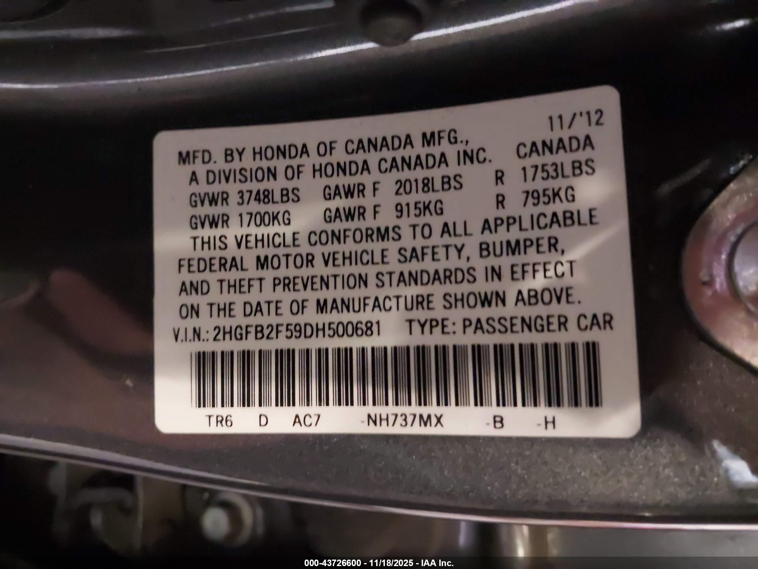 HONDA CIVIC image 9