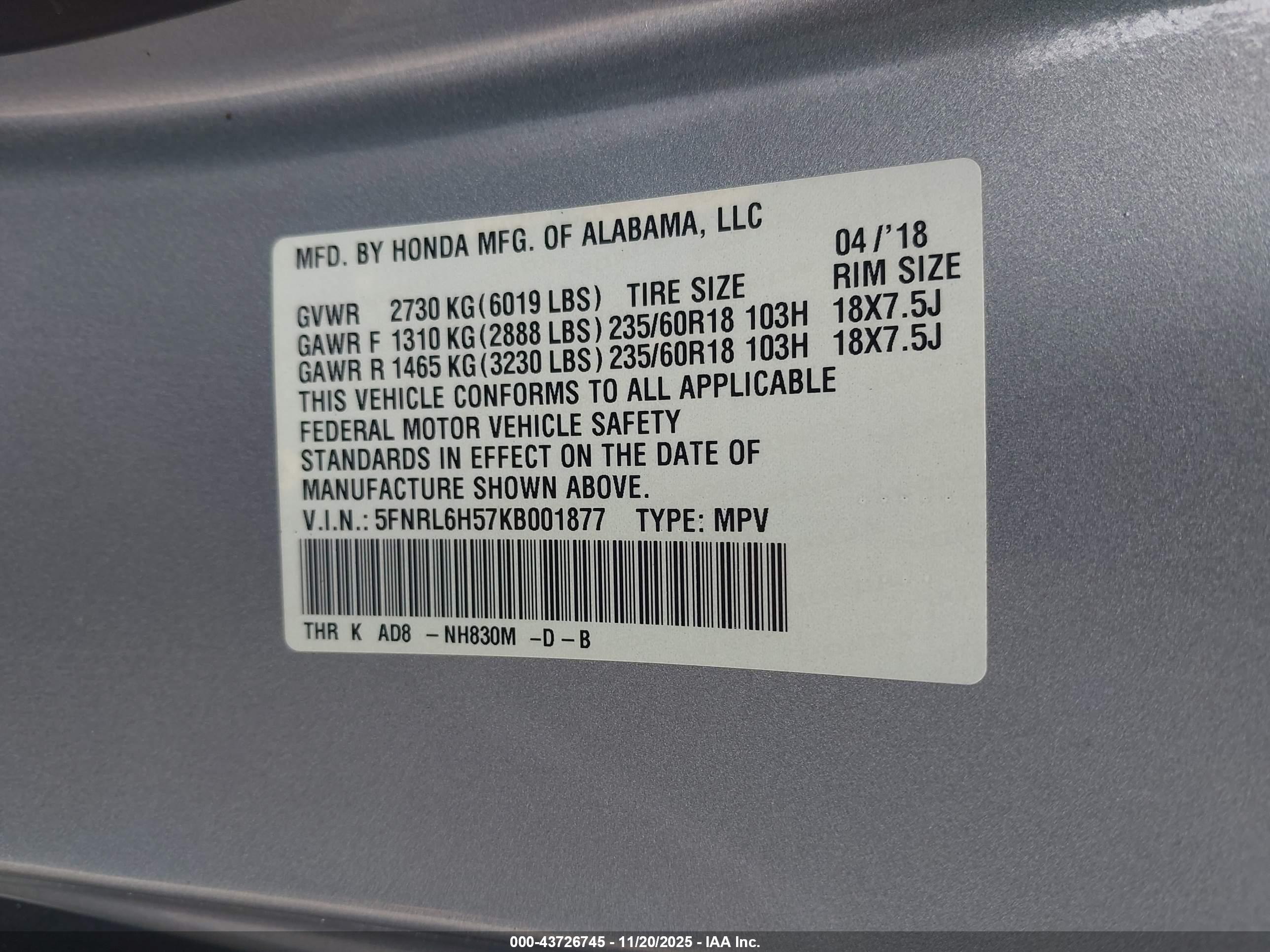 HONDA ODYSSEY image 9