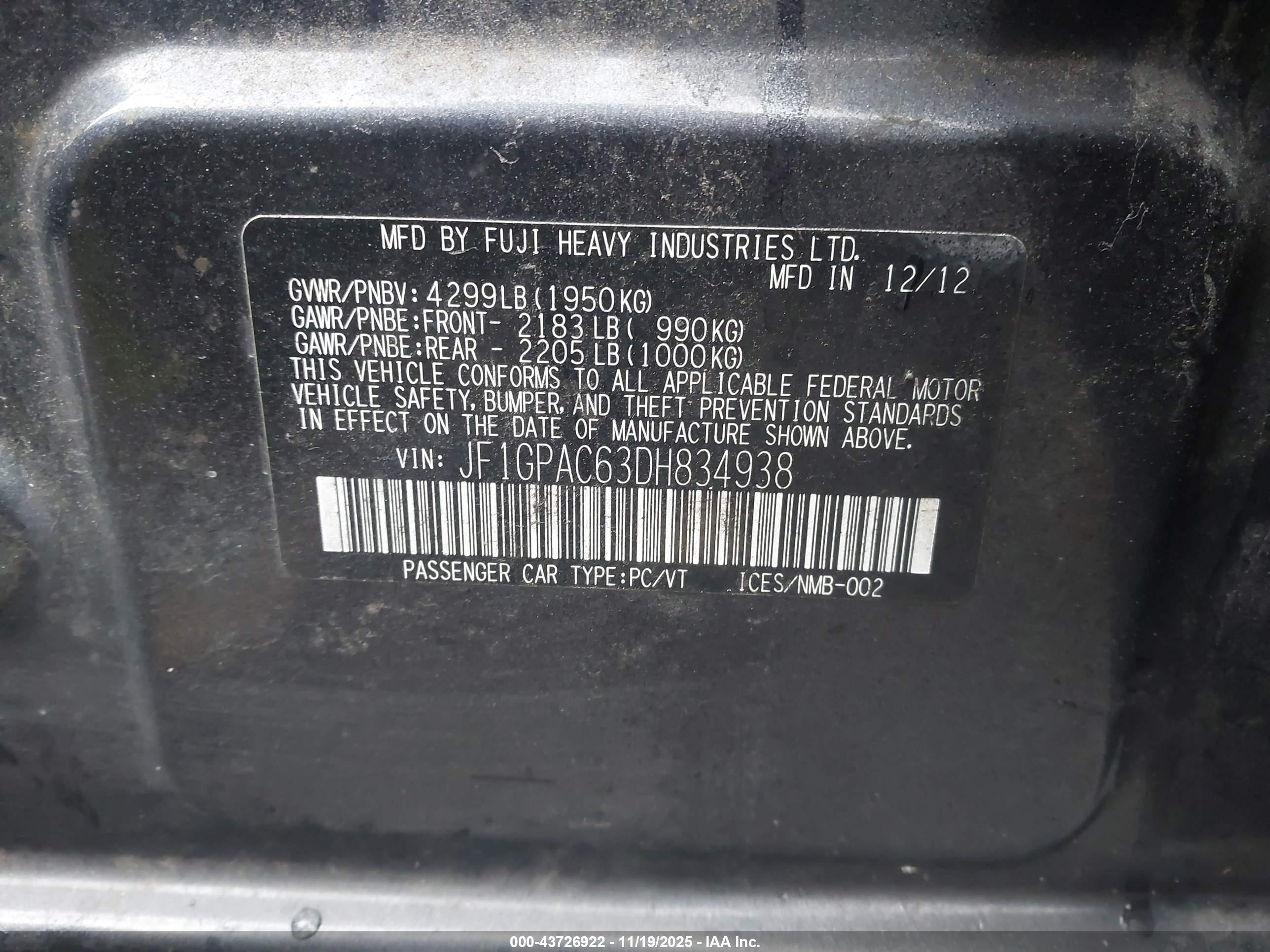 SUBARU IMPREZA image 9