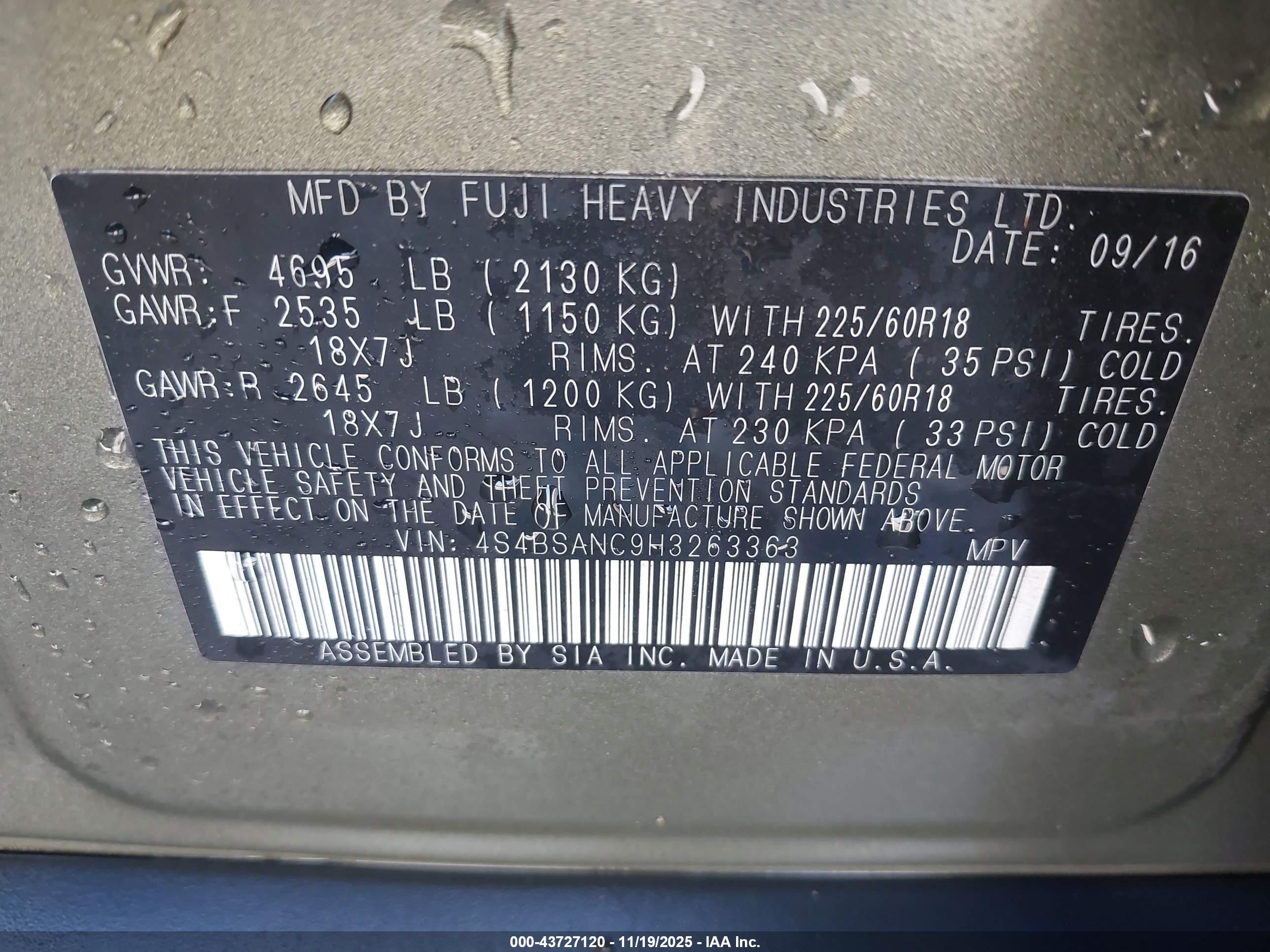 SUBARU OUTBACK image 9