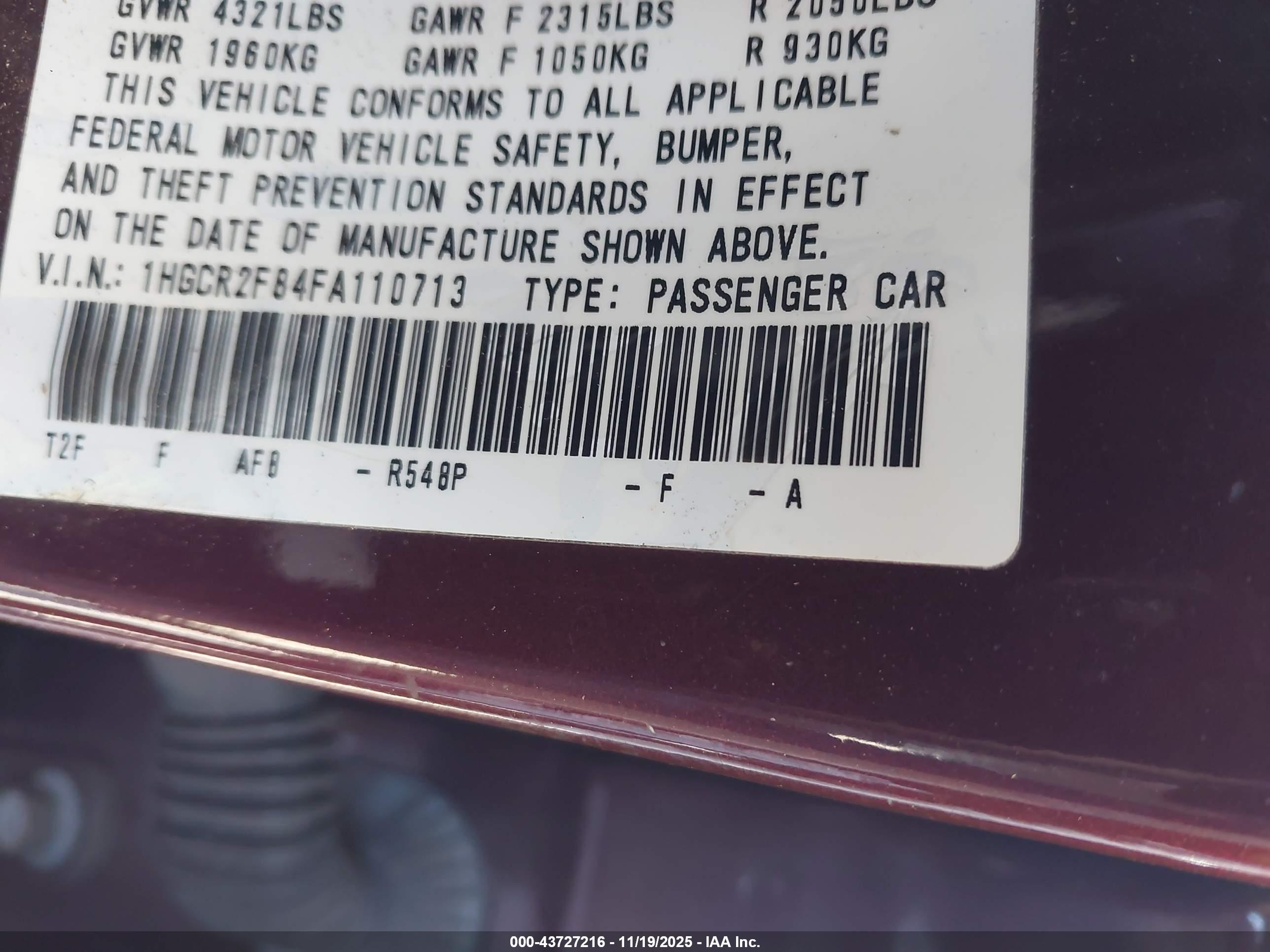 HONDA ACCORD image 9