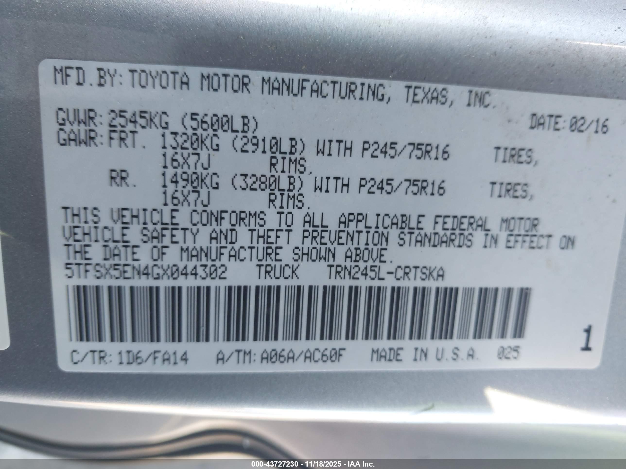 TOYOTA TACOMA image 9