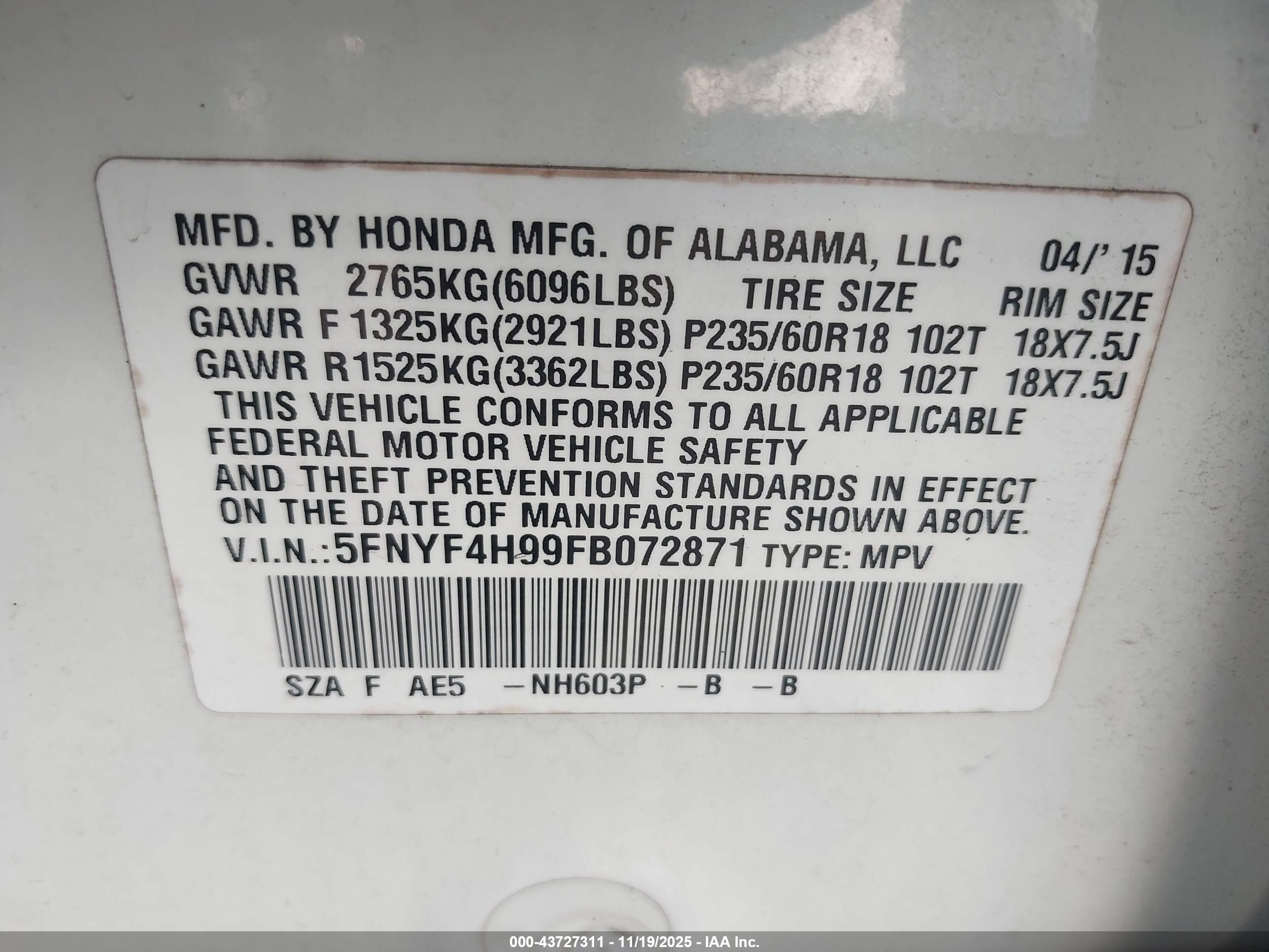 HONDA PILOT image 9