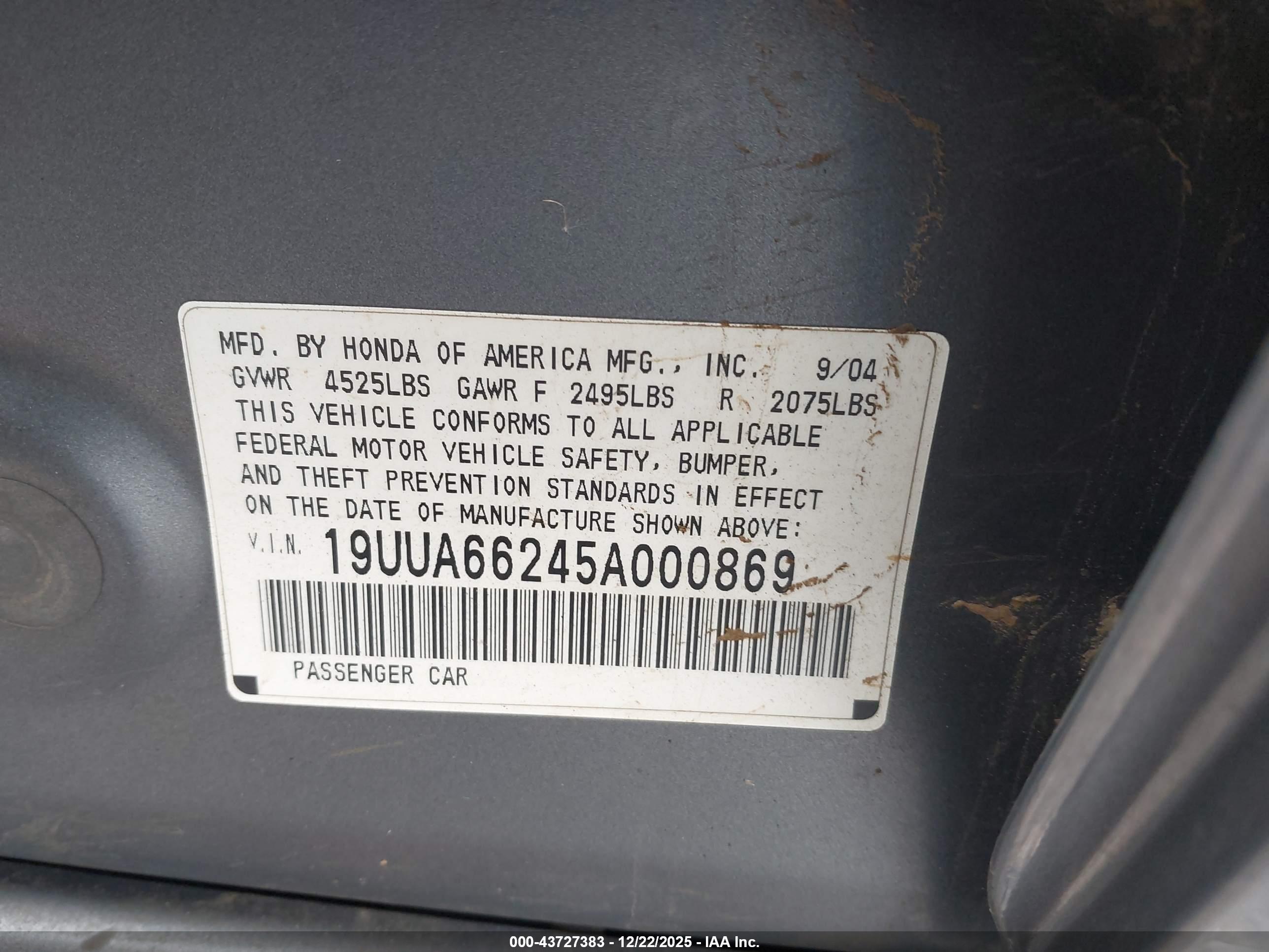 ACURA TL image 9