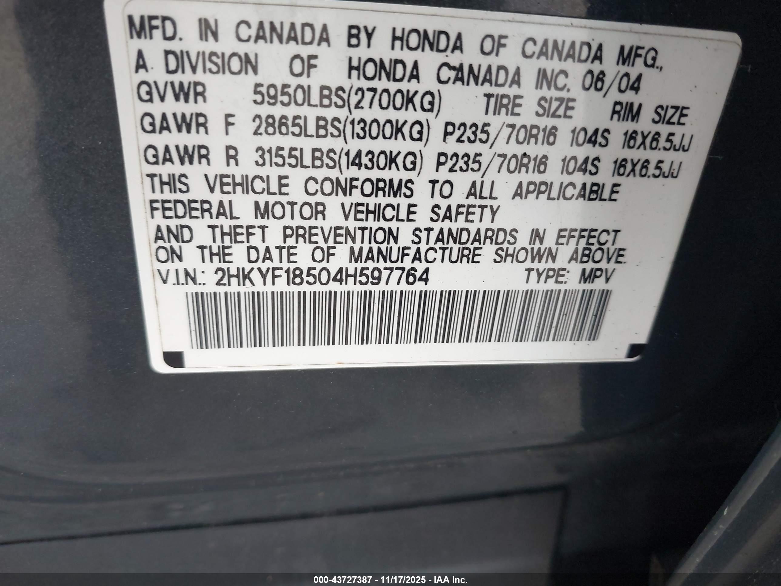 HONDA PILOT image 9