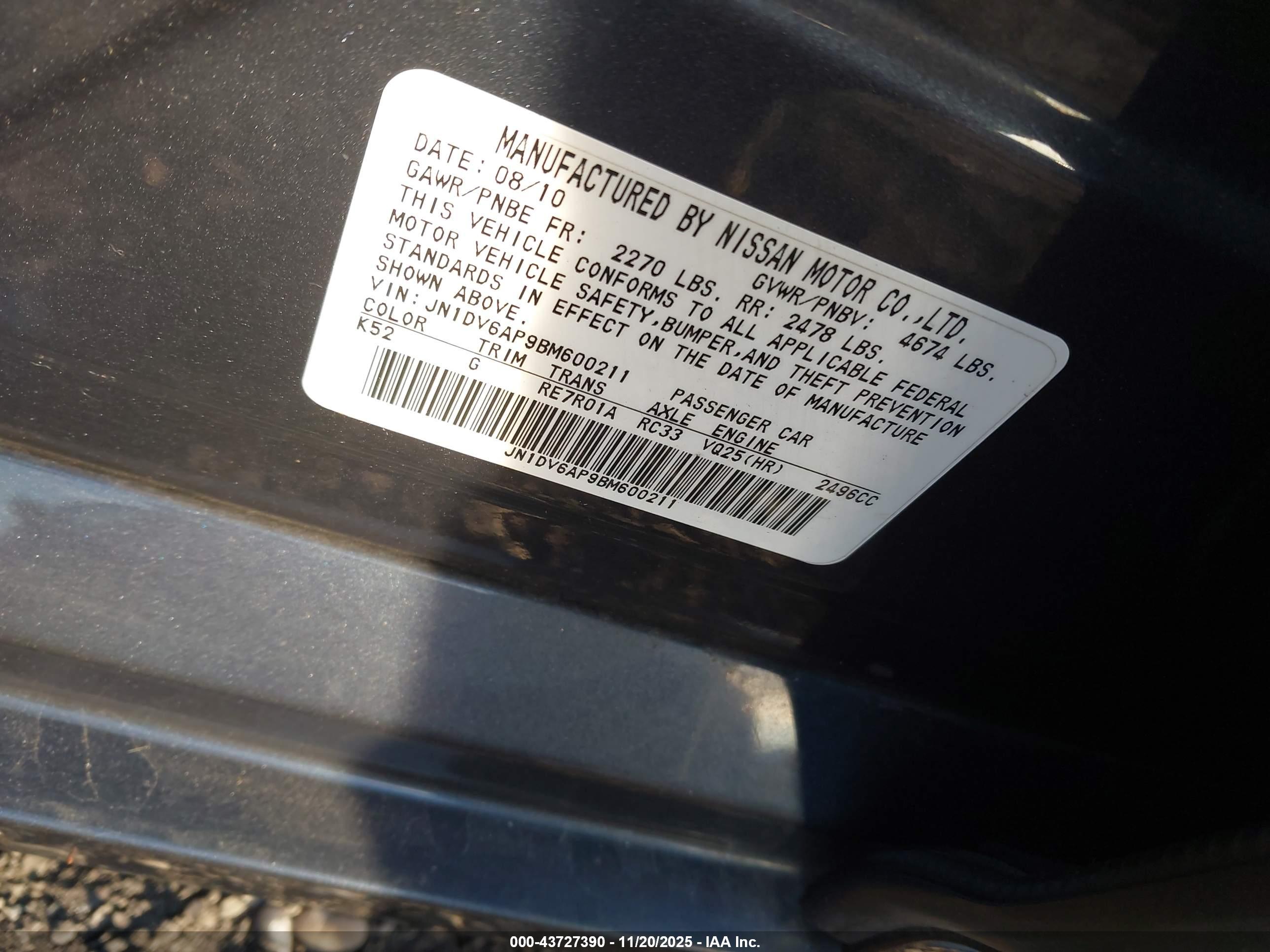 INFINITI G25 image 9