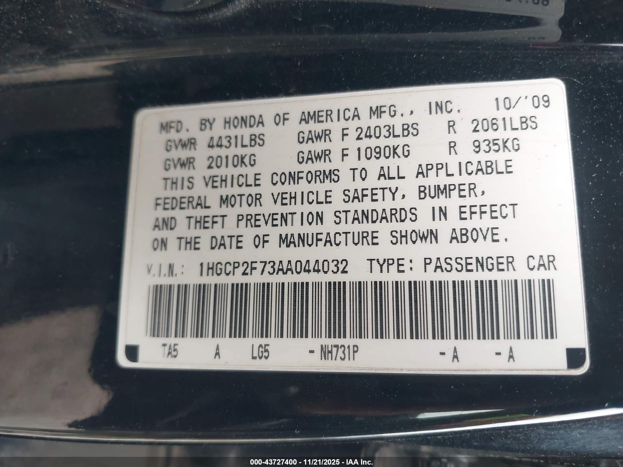 HONDA ACCORD image 9