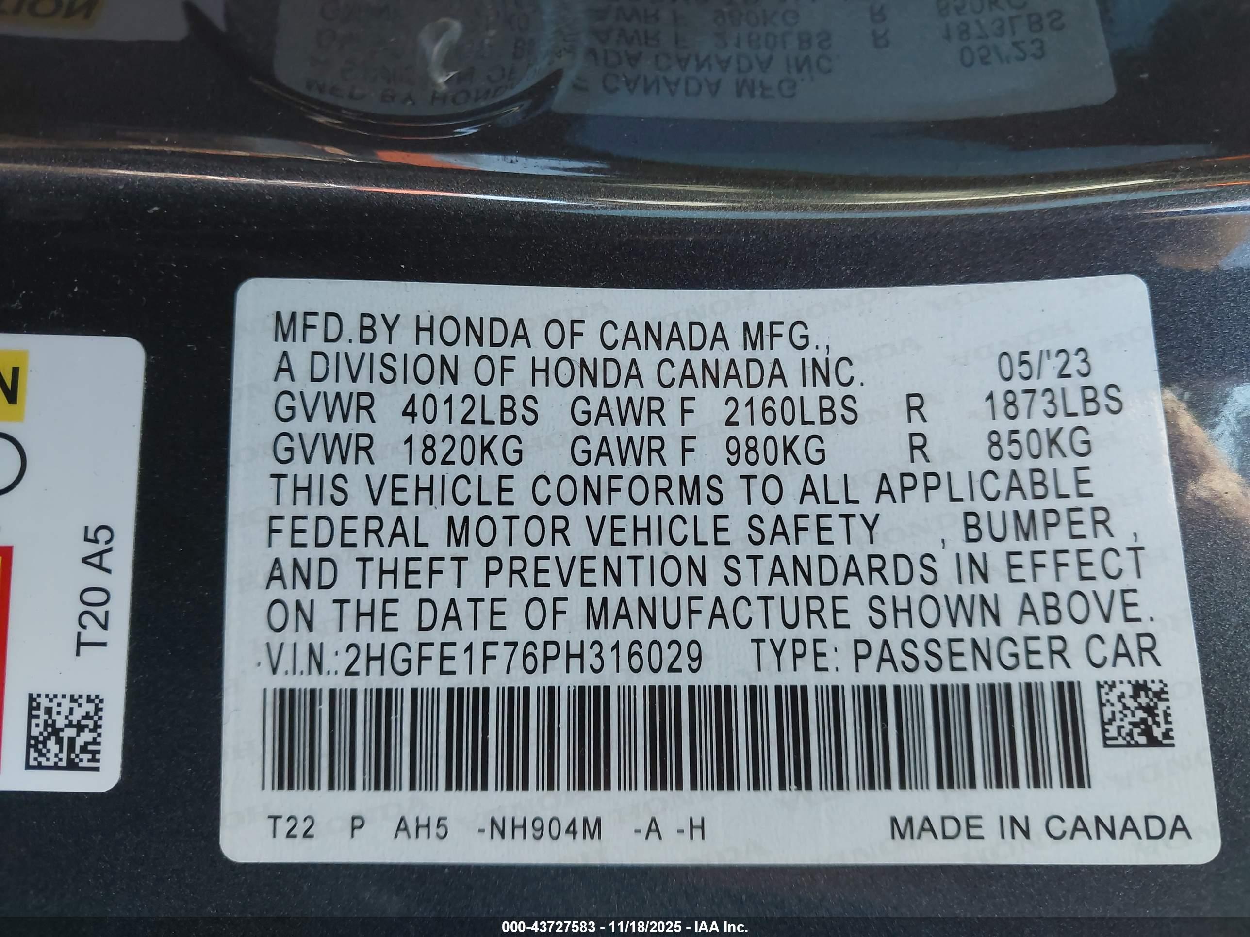 HONDA CIVIC image 9