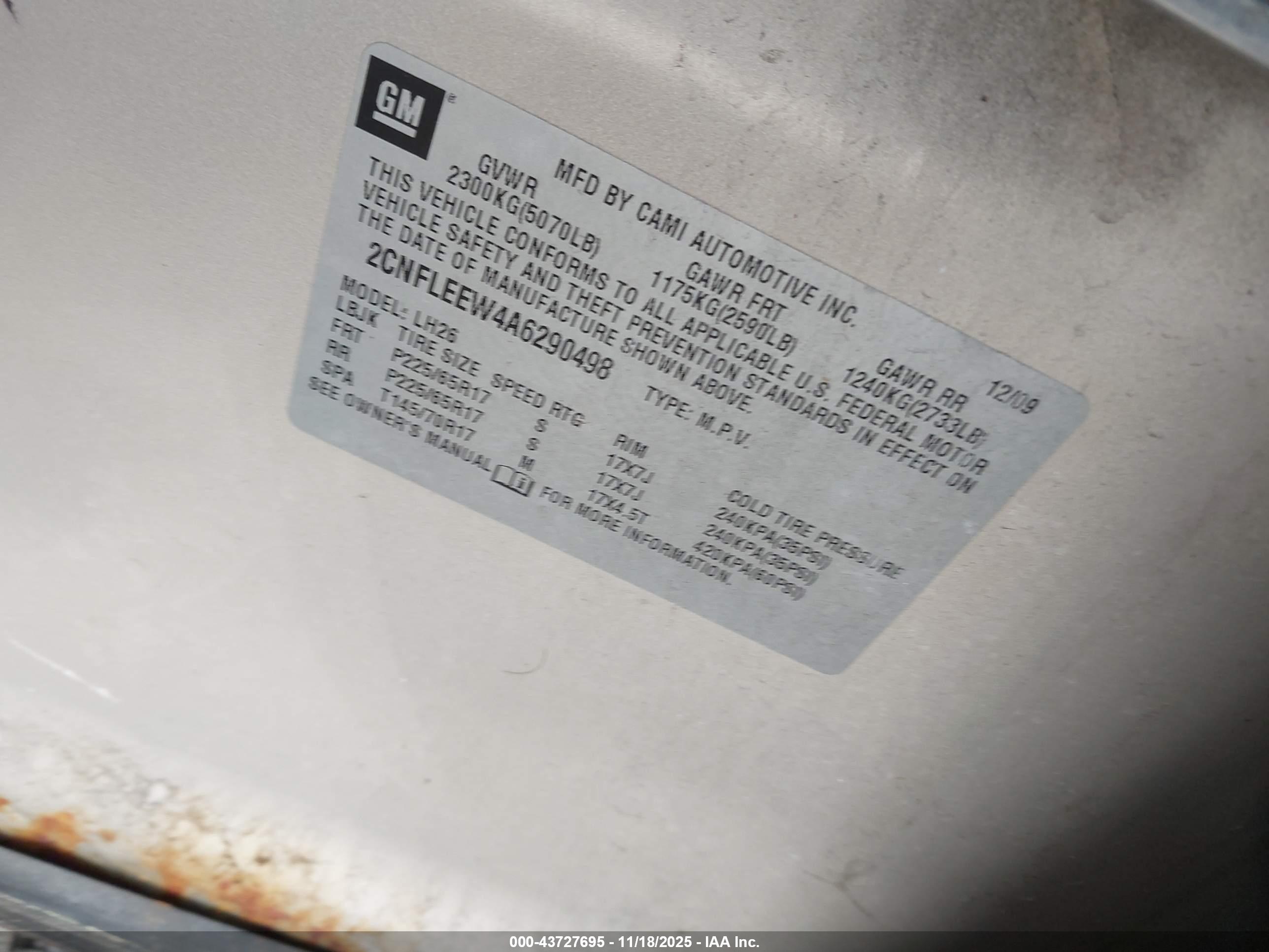 CHEVROLET EQUINOX image 9