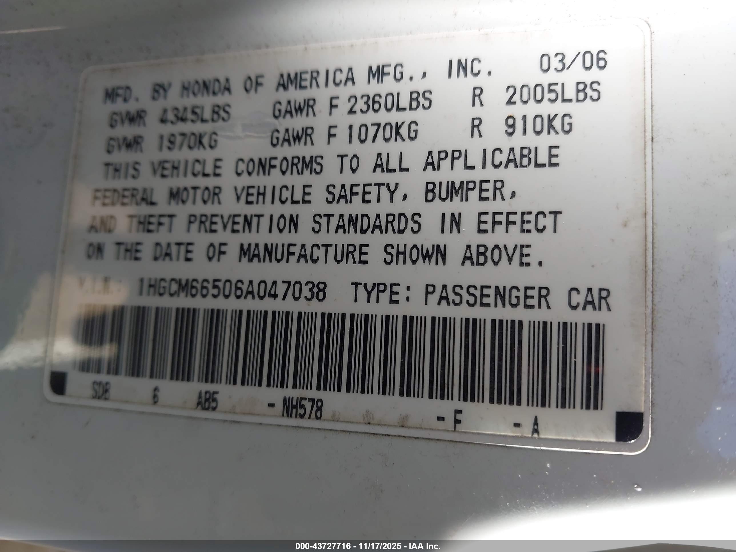 HONDA ACCORD image 9