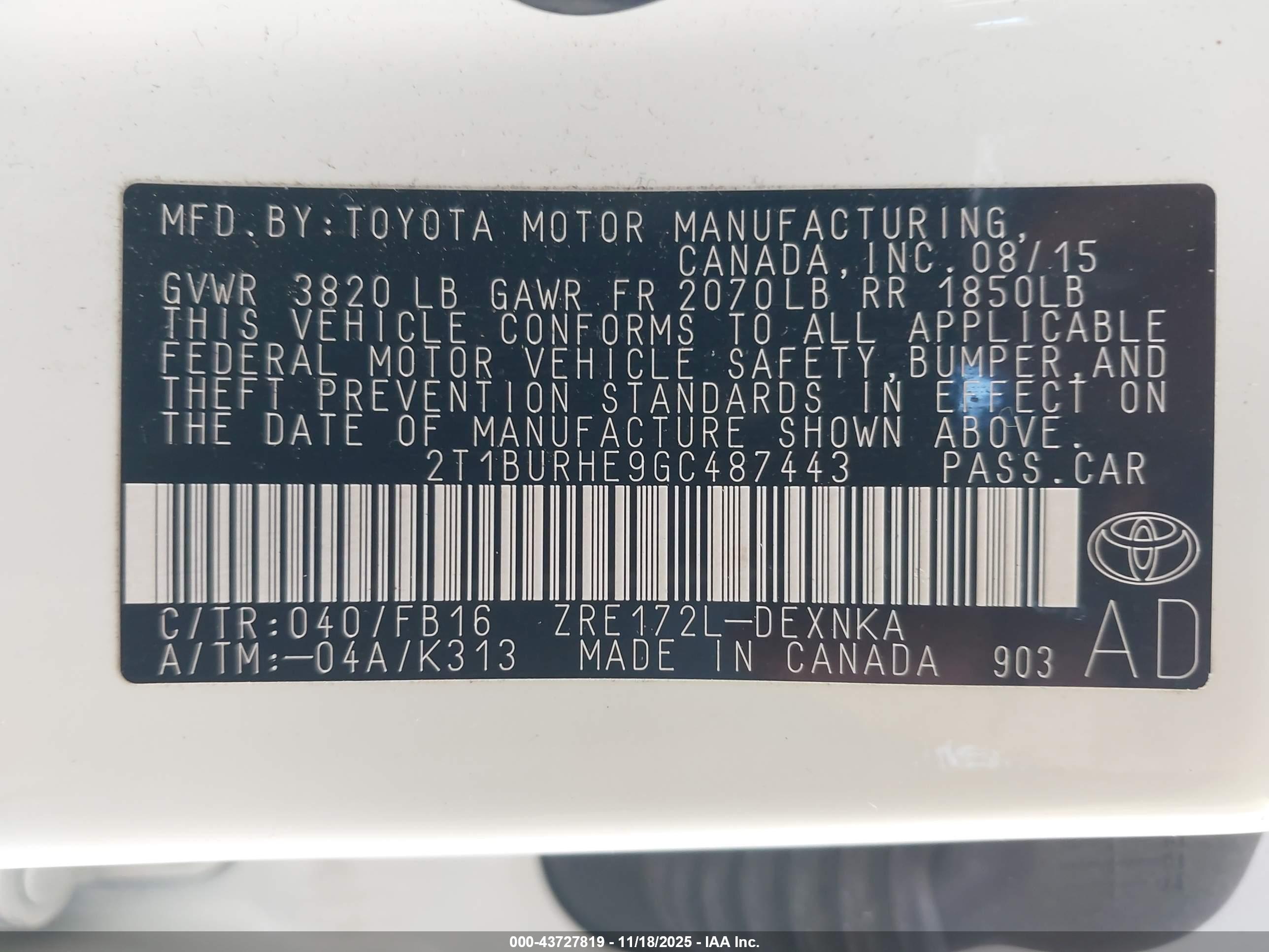 TOYOTA COROLLA image 9