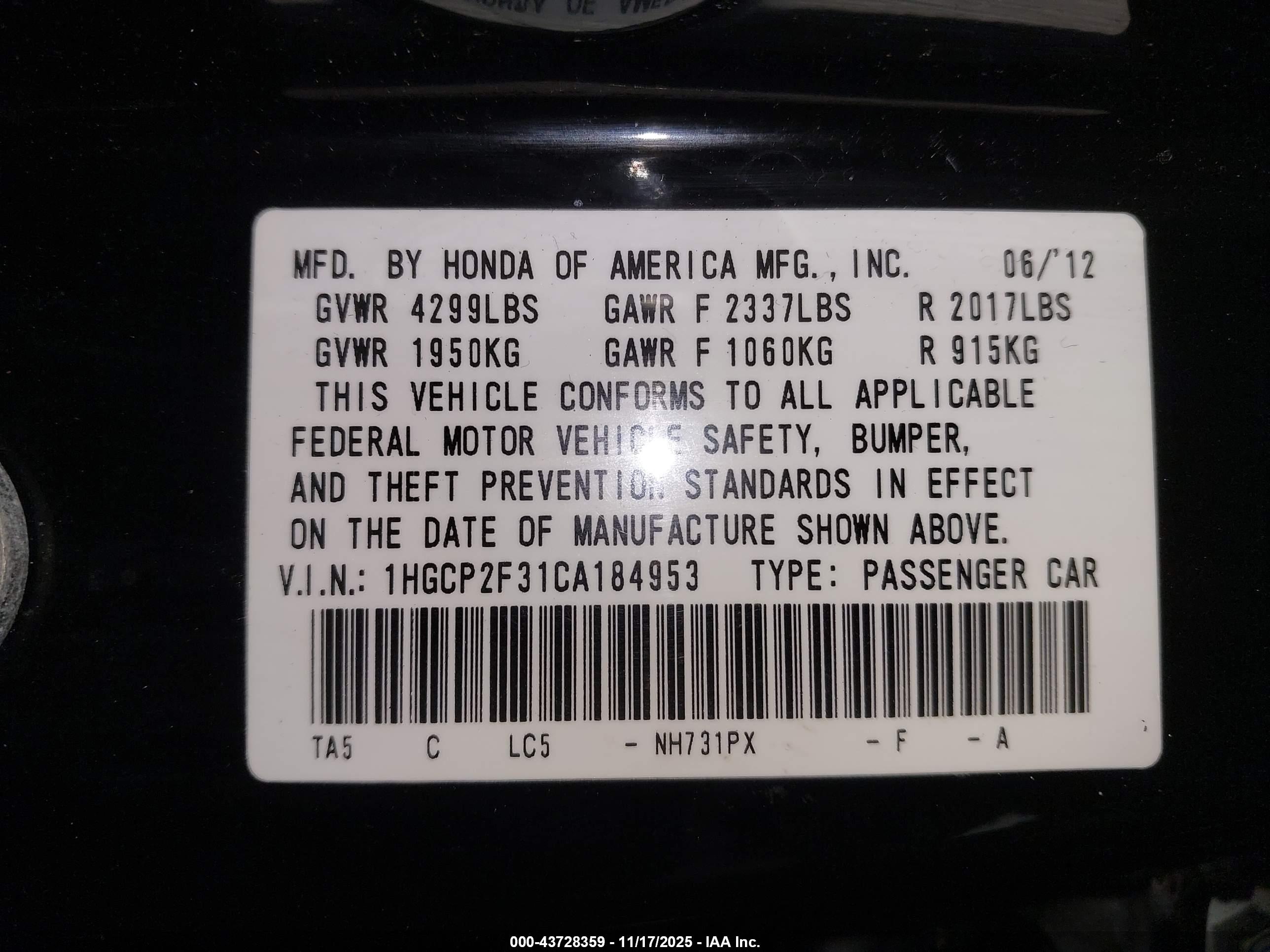 HONDA ACCORD image 9