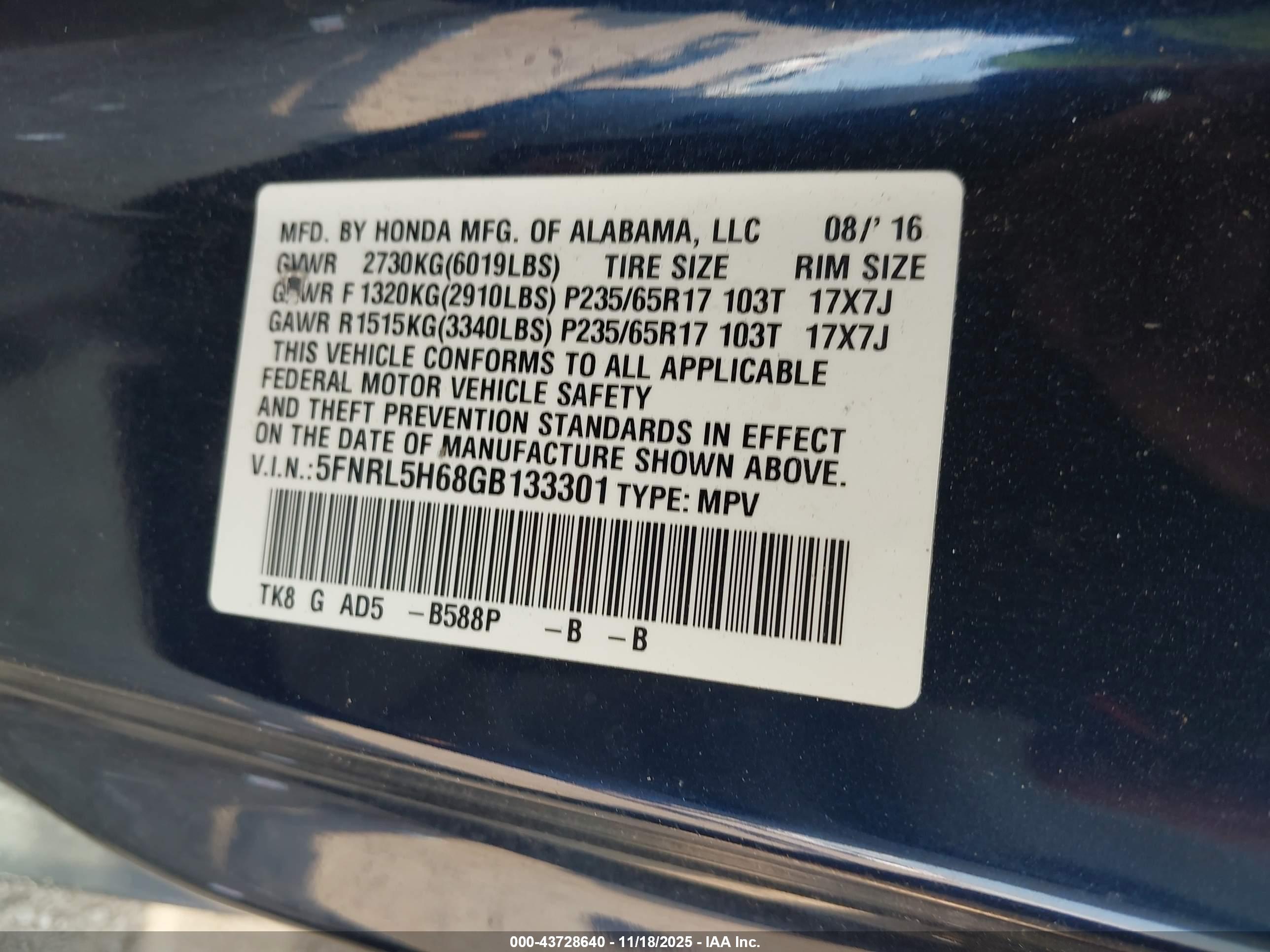 HONDA ODYSSEY image 9