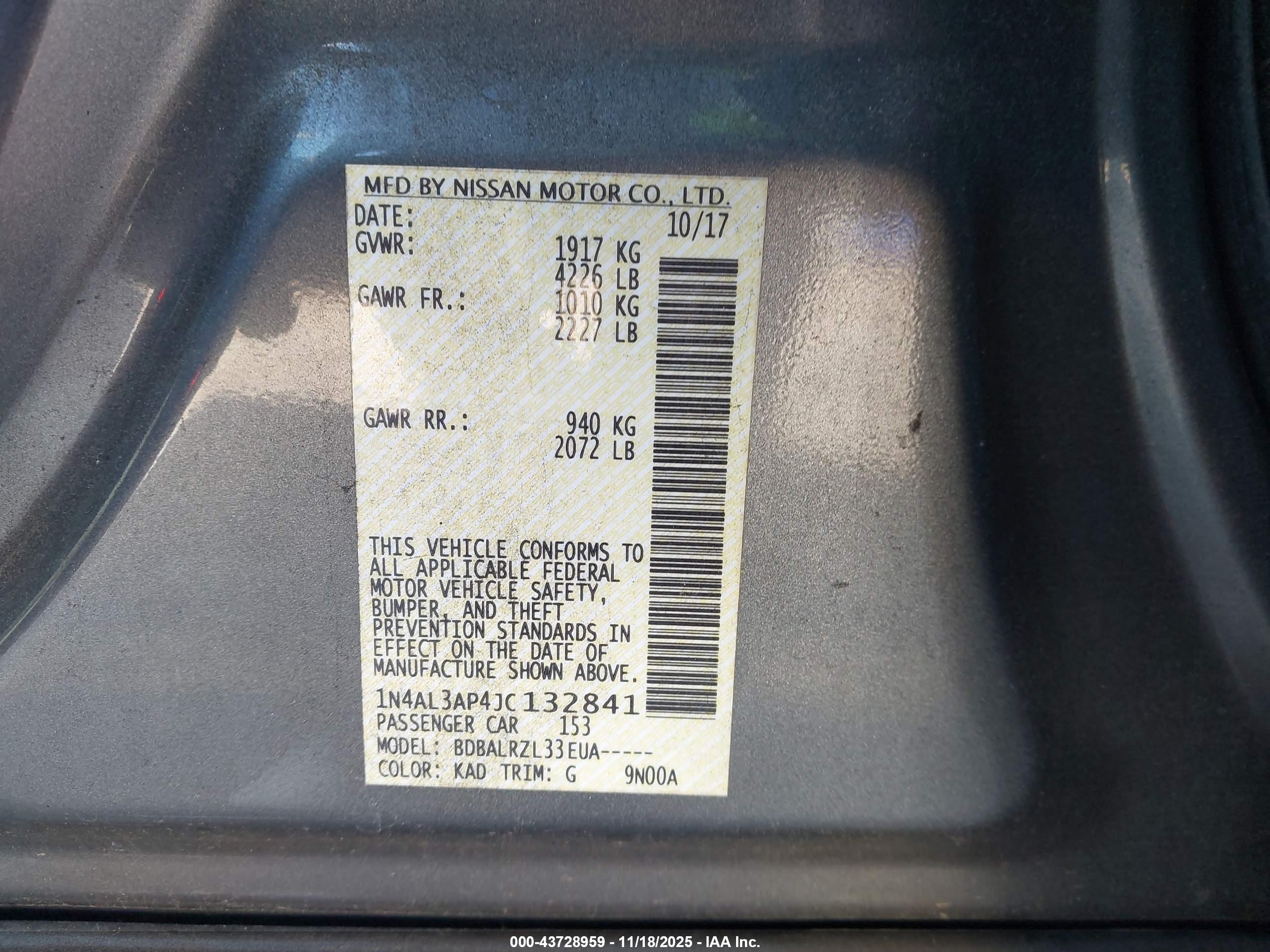 NISSAN ALTIMA image 9