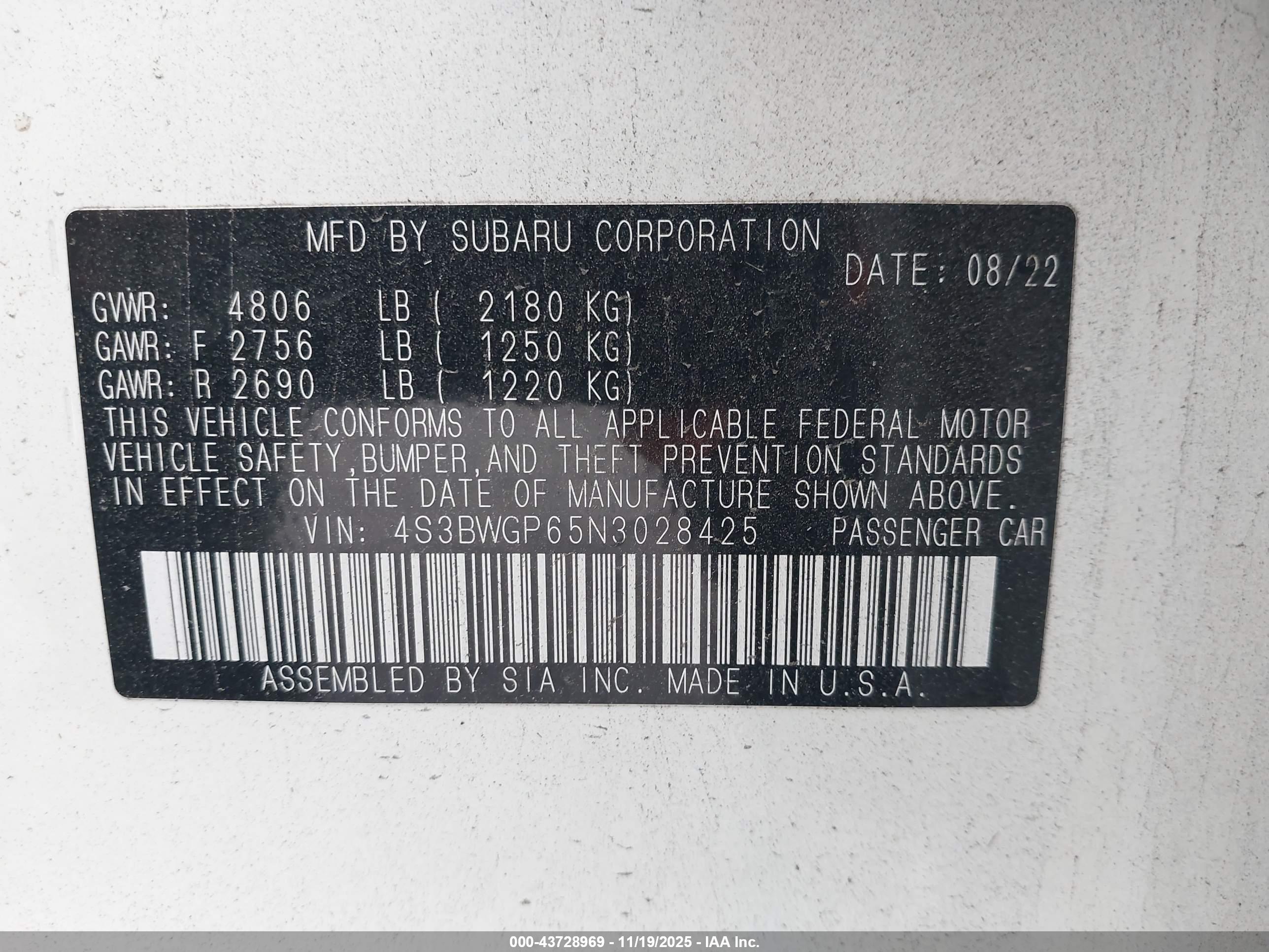 SUBARU LEGACY image 9