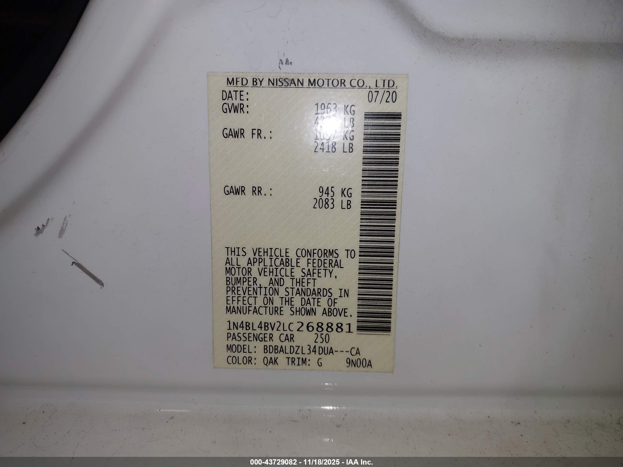 NISSAN ALTIMA image 9