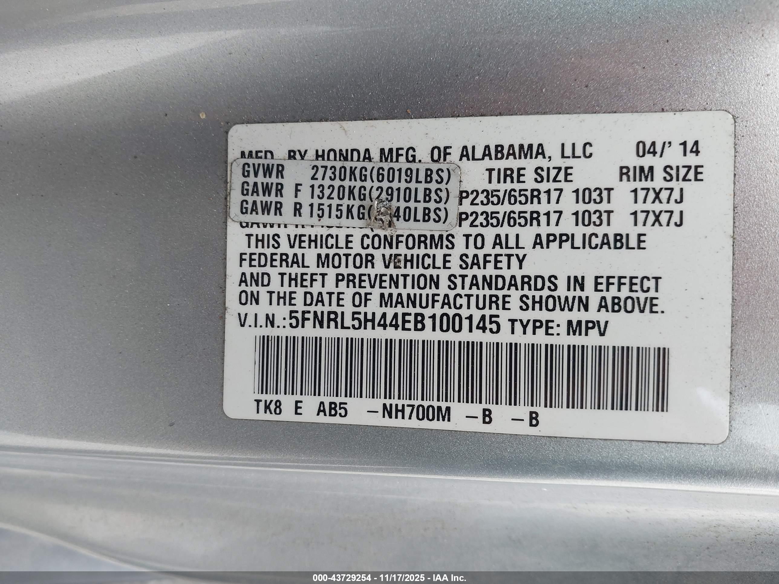 HONDA ODYSSEY image 9
