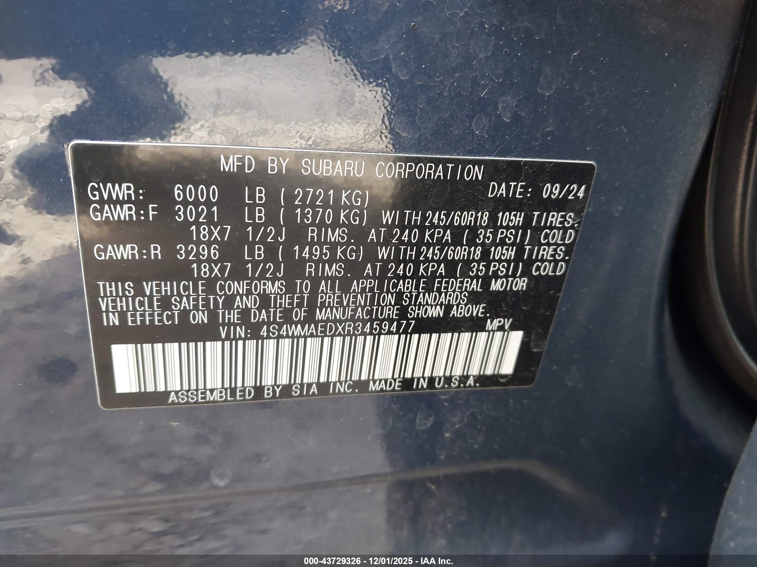 SUBARU ASCENT image 9
