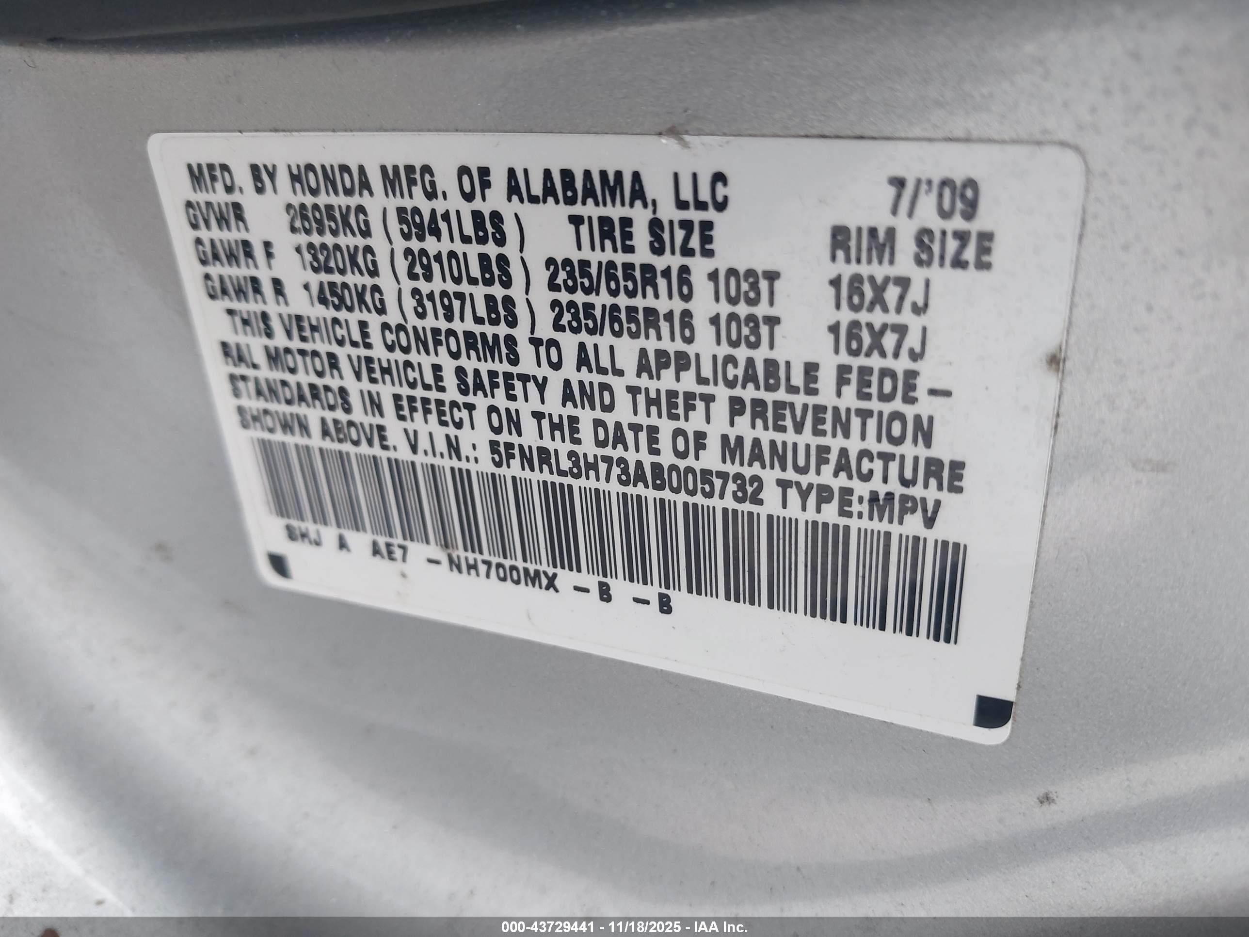 HONDA ODYSSEY image 9