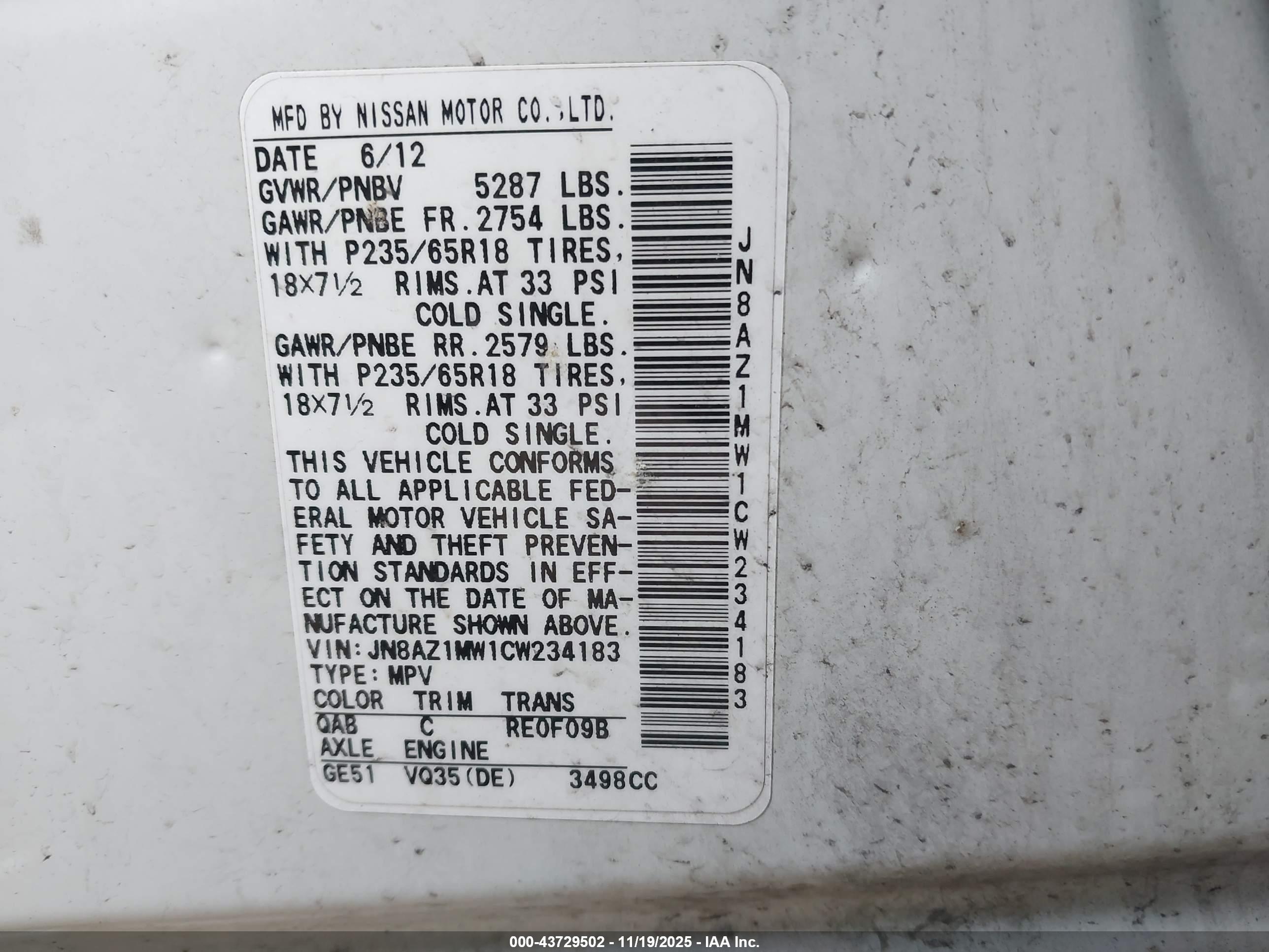 NISSAN MURANO image 9