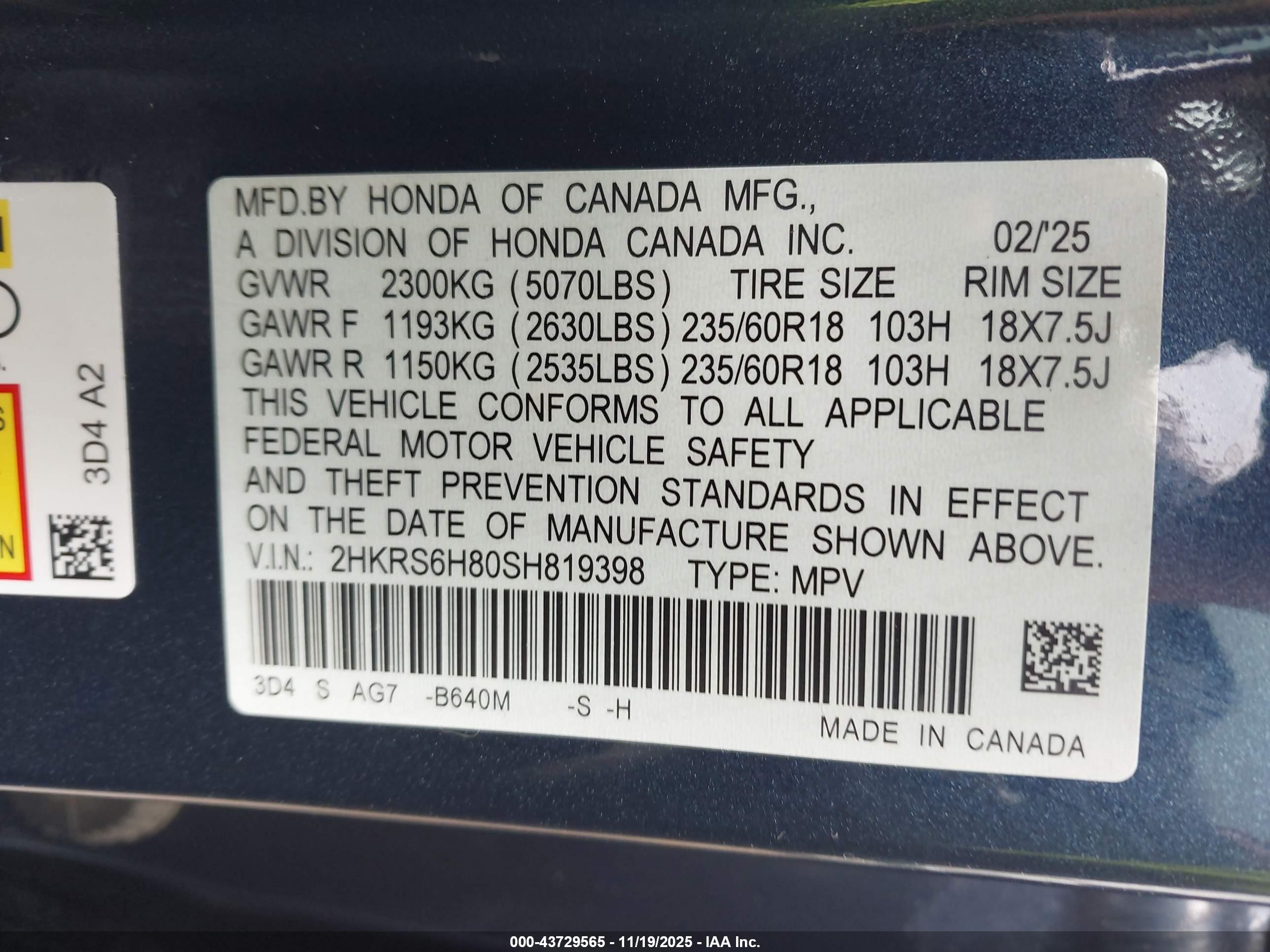 HONDA CR-V image 9