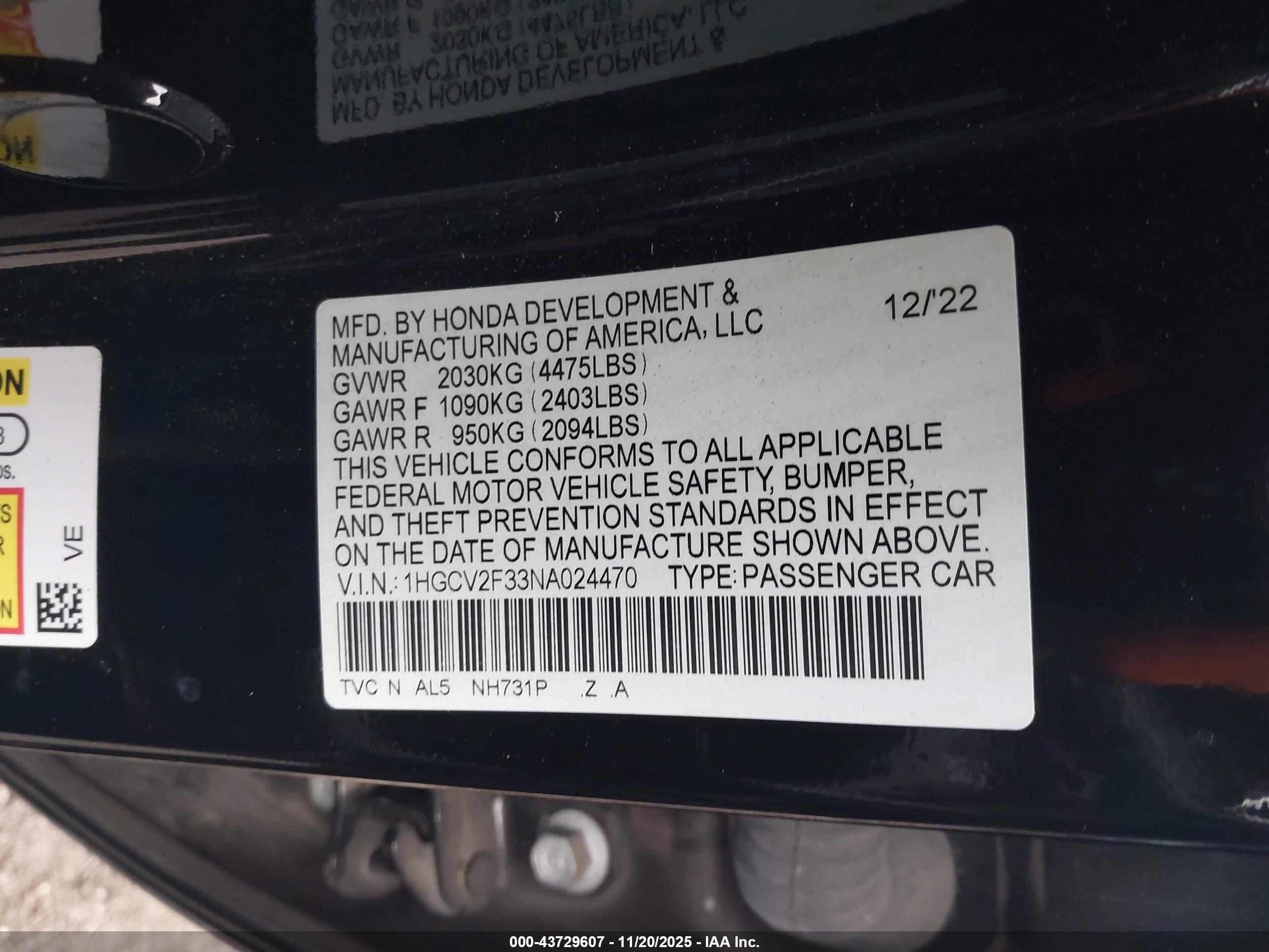 HONDA ACCORD image 9