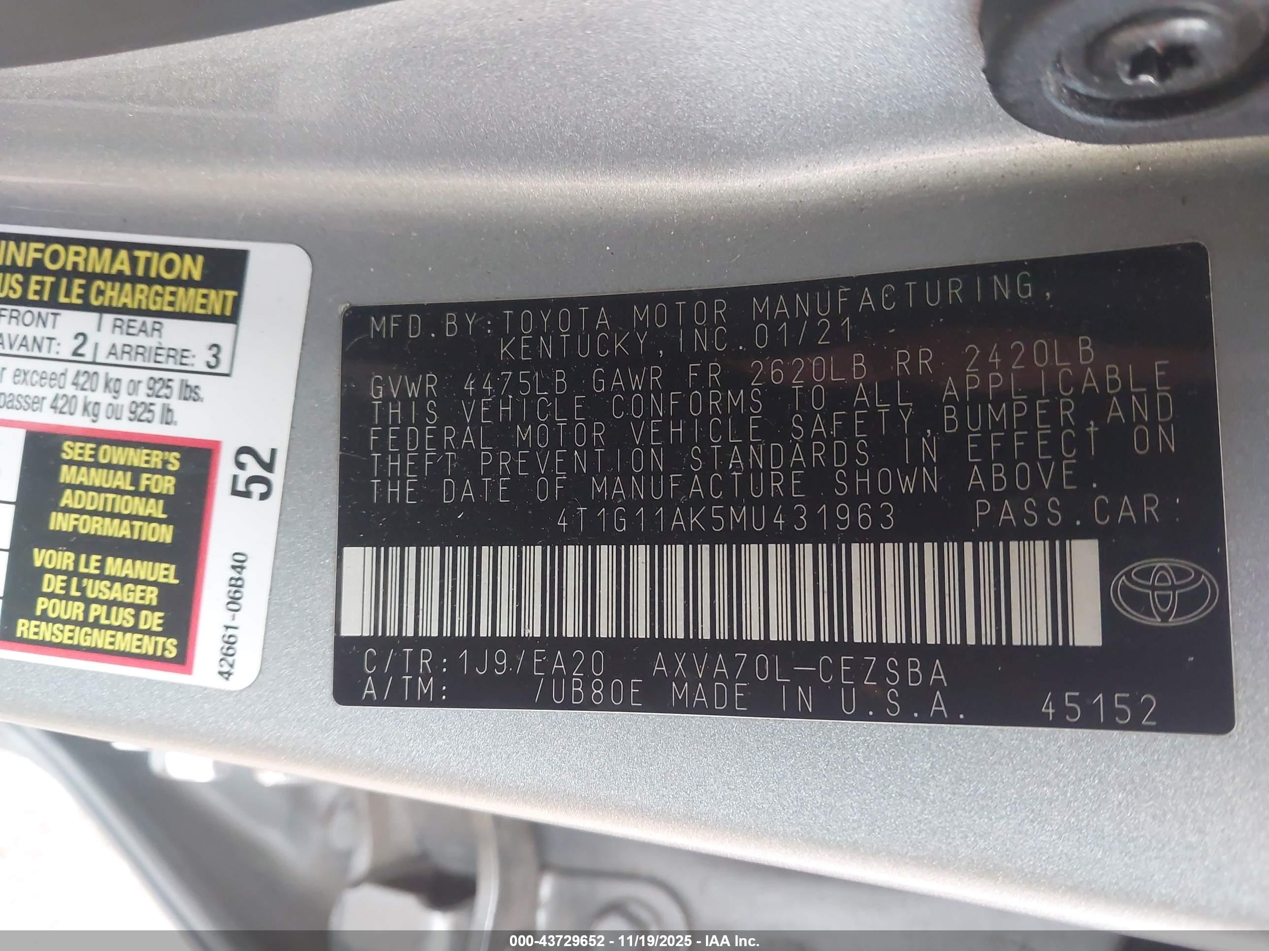 TOYOTA CAMRY image 9