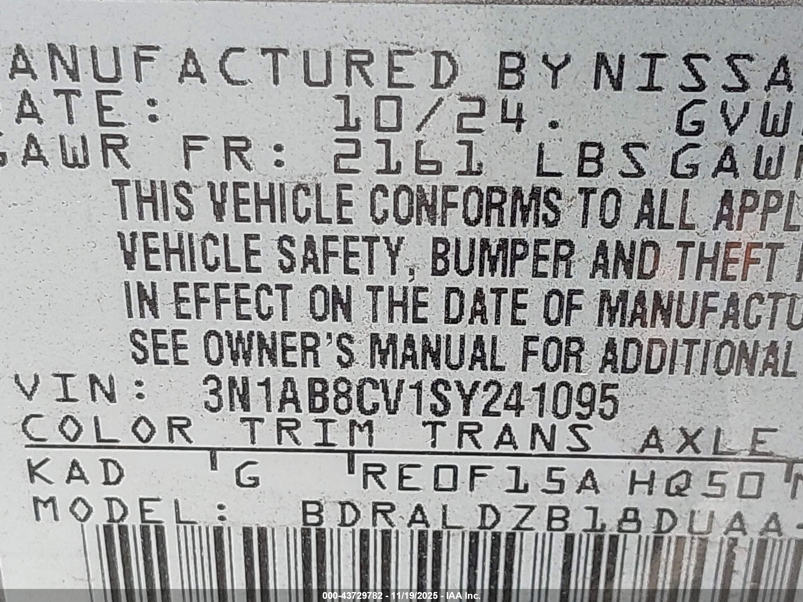 NISSAN SENTRA image 9