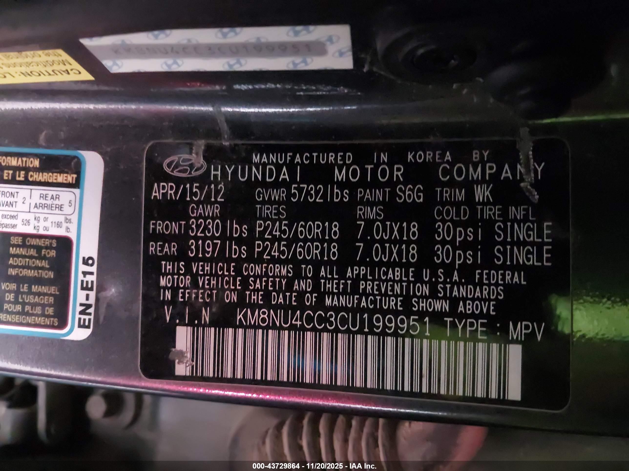 HYUNDAI VERACRUZ image 9