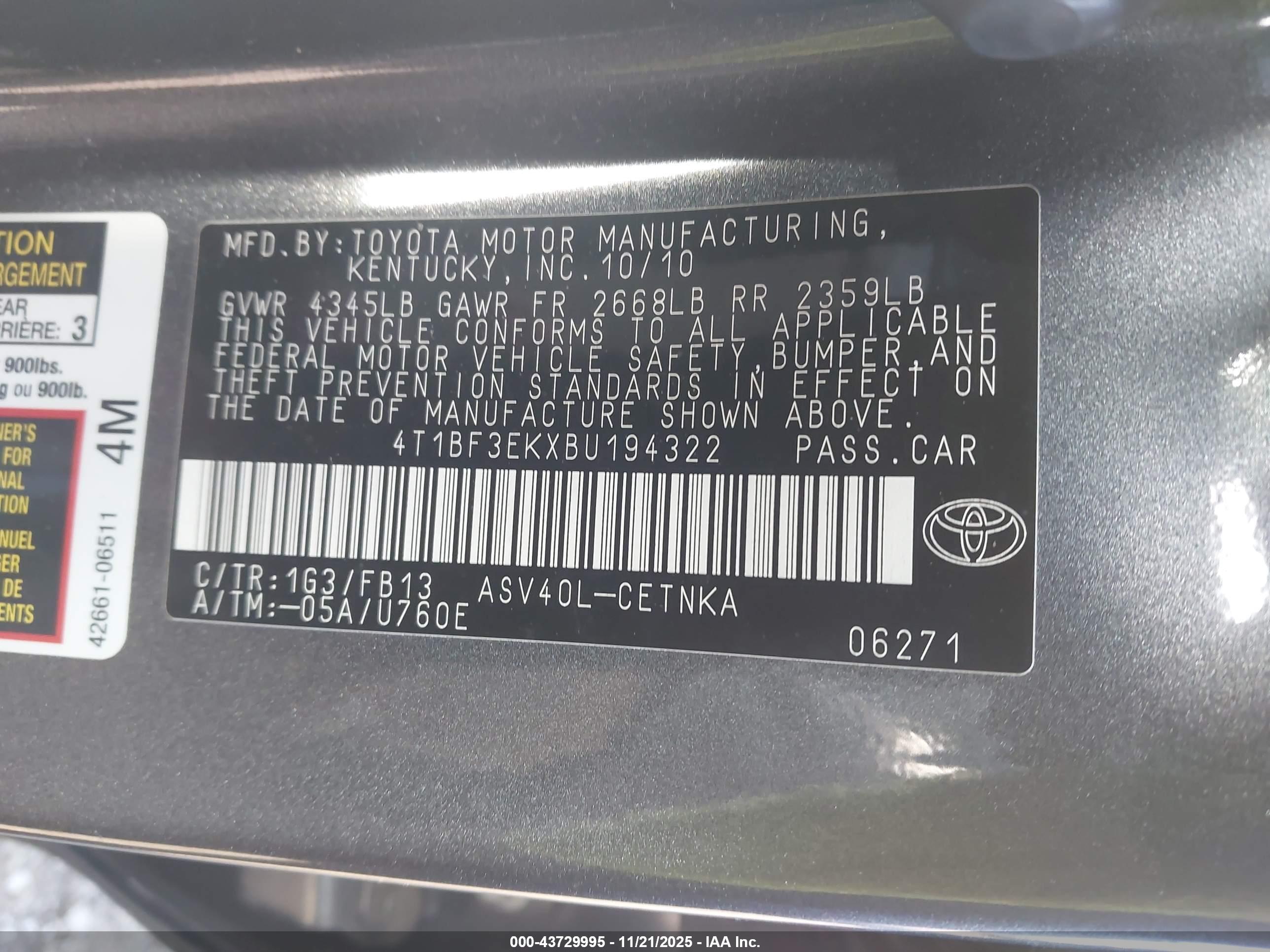 TOYOTA CAMRY image 9