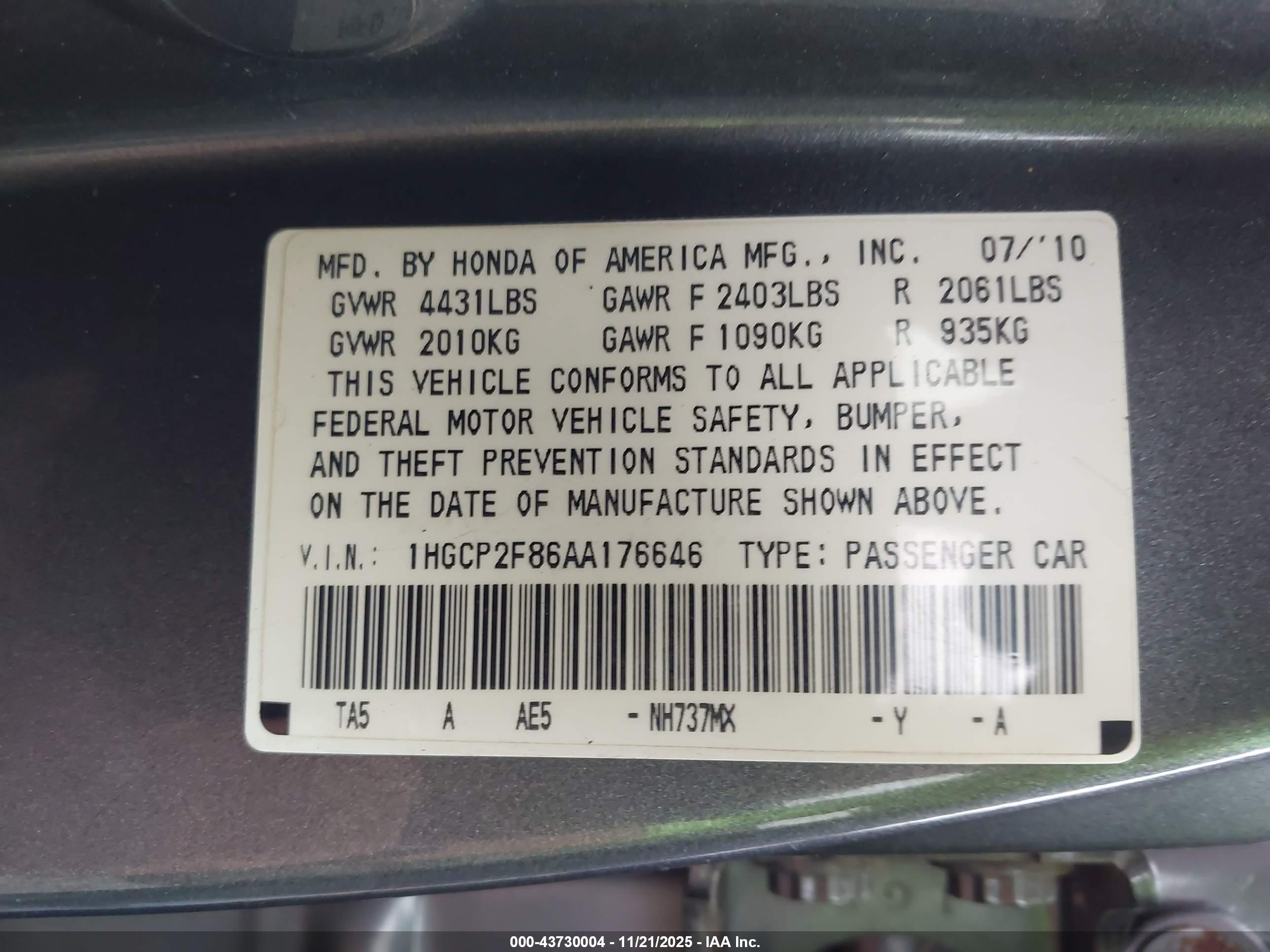HONDA ACCORD image 9