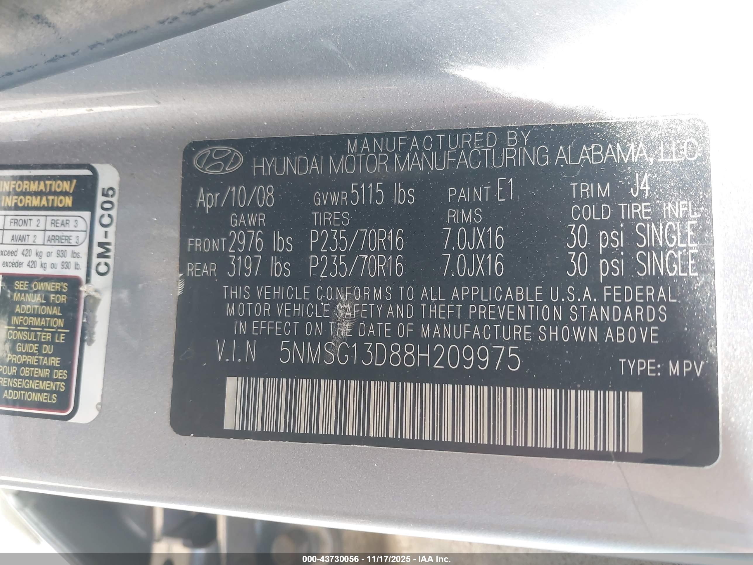 HYUNDAI SANTA image 9